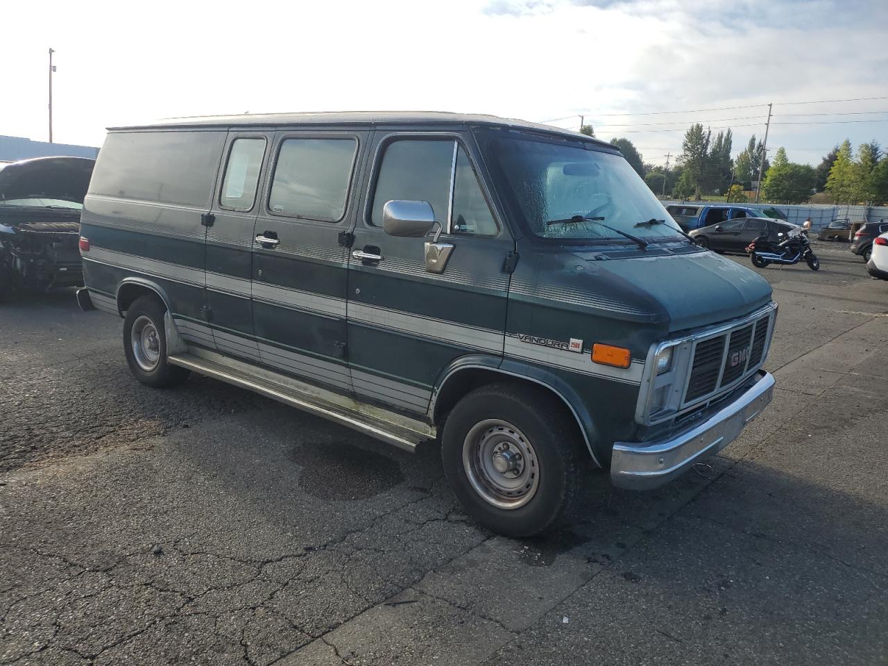 1991 Gmc Rally Wagon / Van G2500 Green vin: 1GDEG25K6M7504729