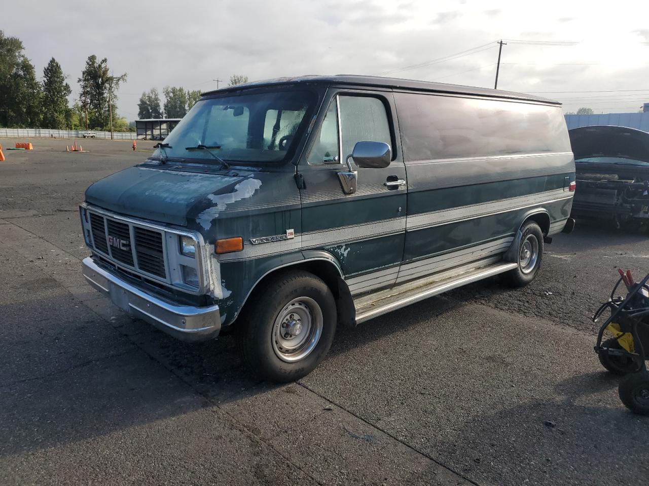 1991 Gmc Rally Wagon / Van G2500 Green vin: 1GDEG25K6M7504729