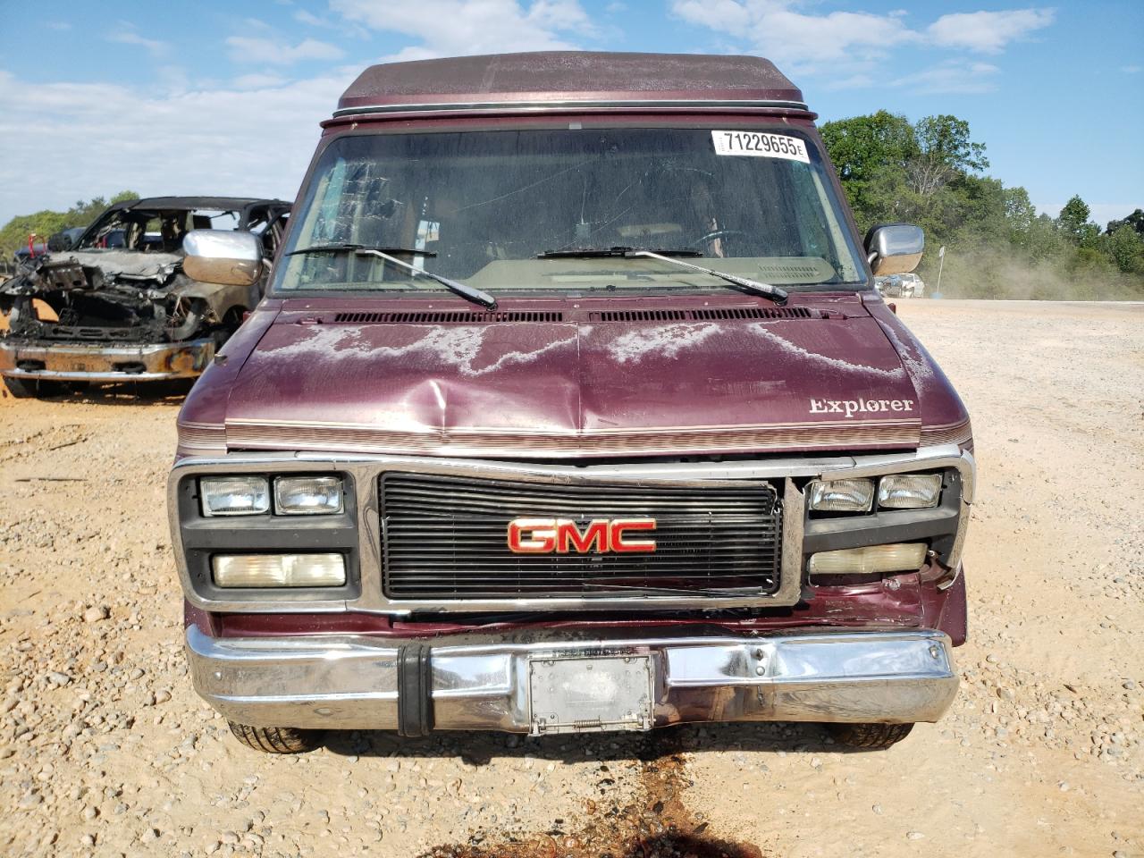 1995 Gmc Rally Wagon / Van G2500 Maroon vin: 1GDEG25K6SF558034