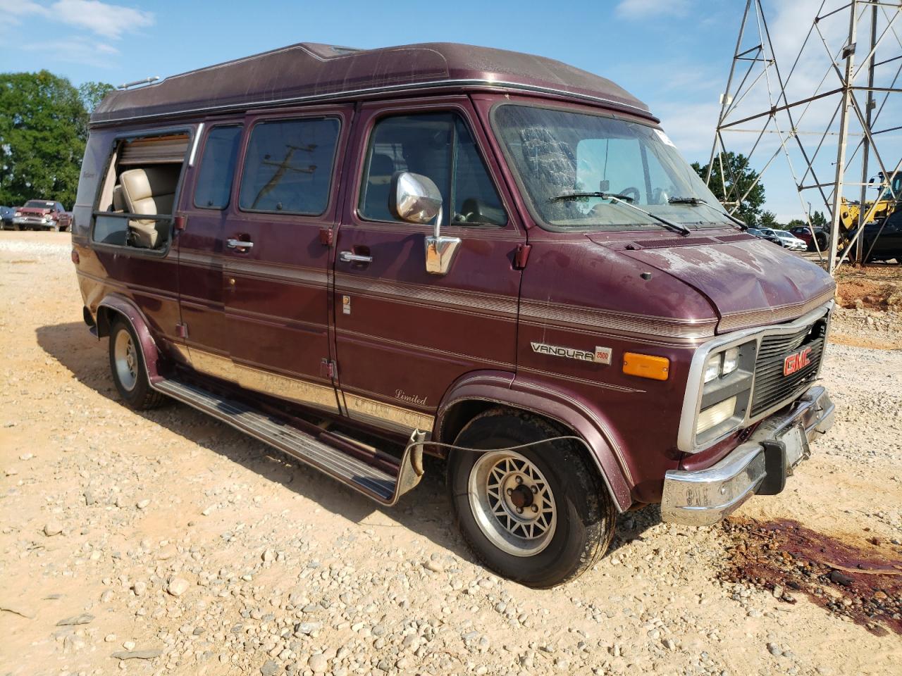 1995 Gmc Rally Wagon / Van G2500 Maroon vin: 1GDEG25K6SF558034
