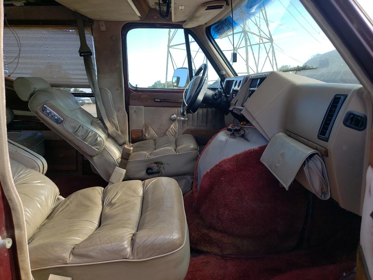 1995 Gmc Rally Wagon / Van G2500 Maroon vin: 1GDEG25K6SF558034