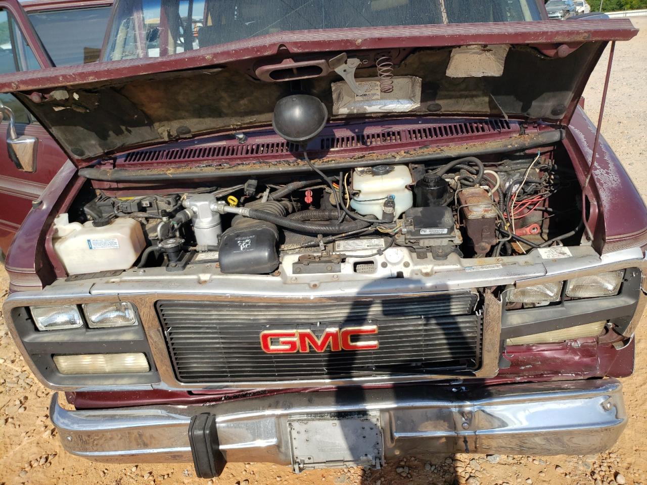 1995 Gmc Rally Wagon / Van G2500 Maroon vin: 1GDEG25K6SF558034