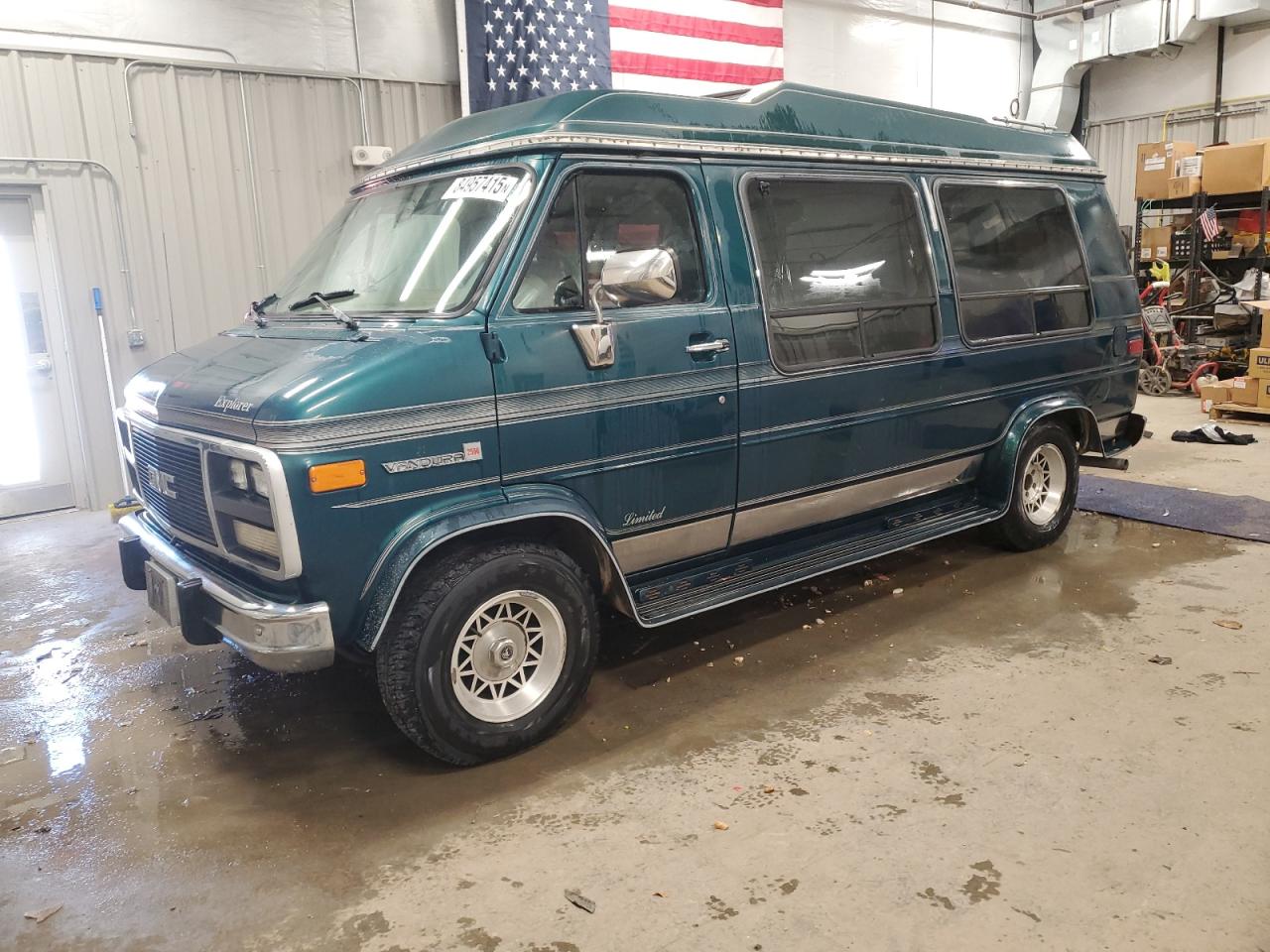 1995 Gmc Rally Wagon / Van G2500 Green vin: 1GDEG25K7SF506024