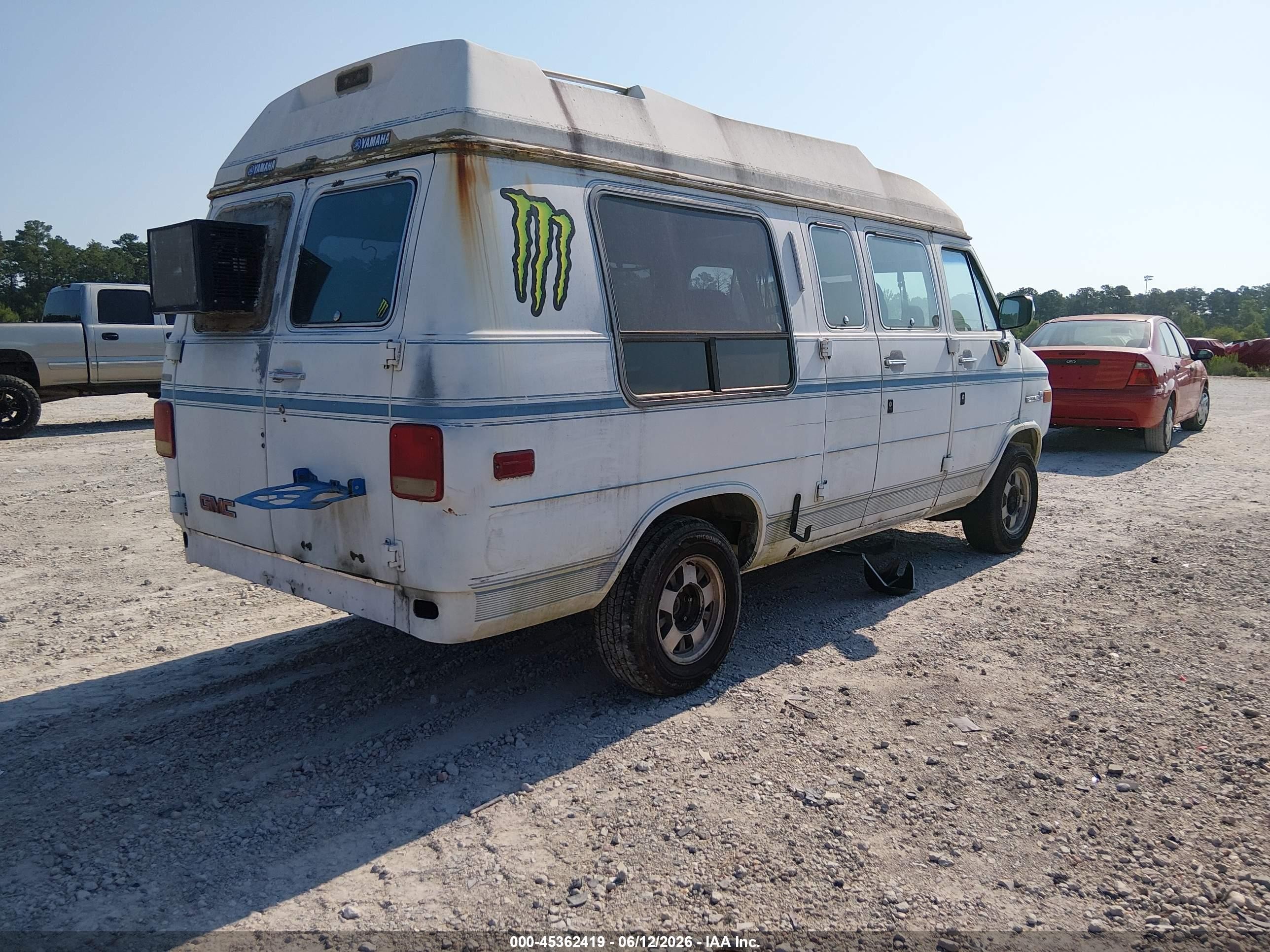 1992 Gmc Rally Wagon / Van G2500 White vin: 1GDEG25K8N7511182