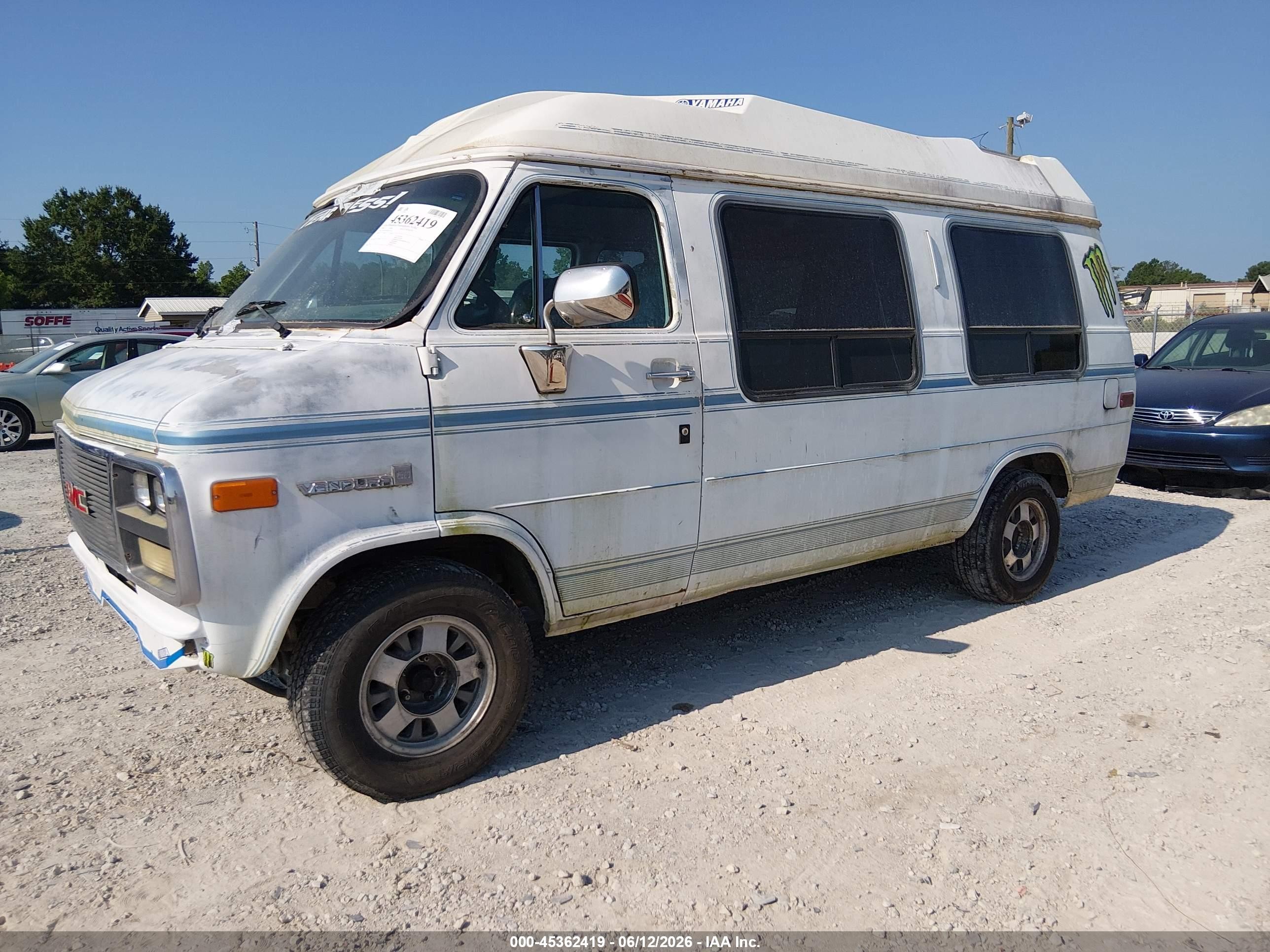 1992 Gmc Rally Wagon / Van G2500 White vin: 1GDEG25K8N7511182