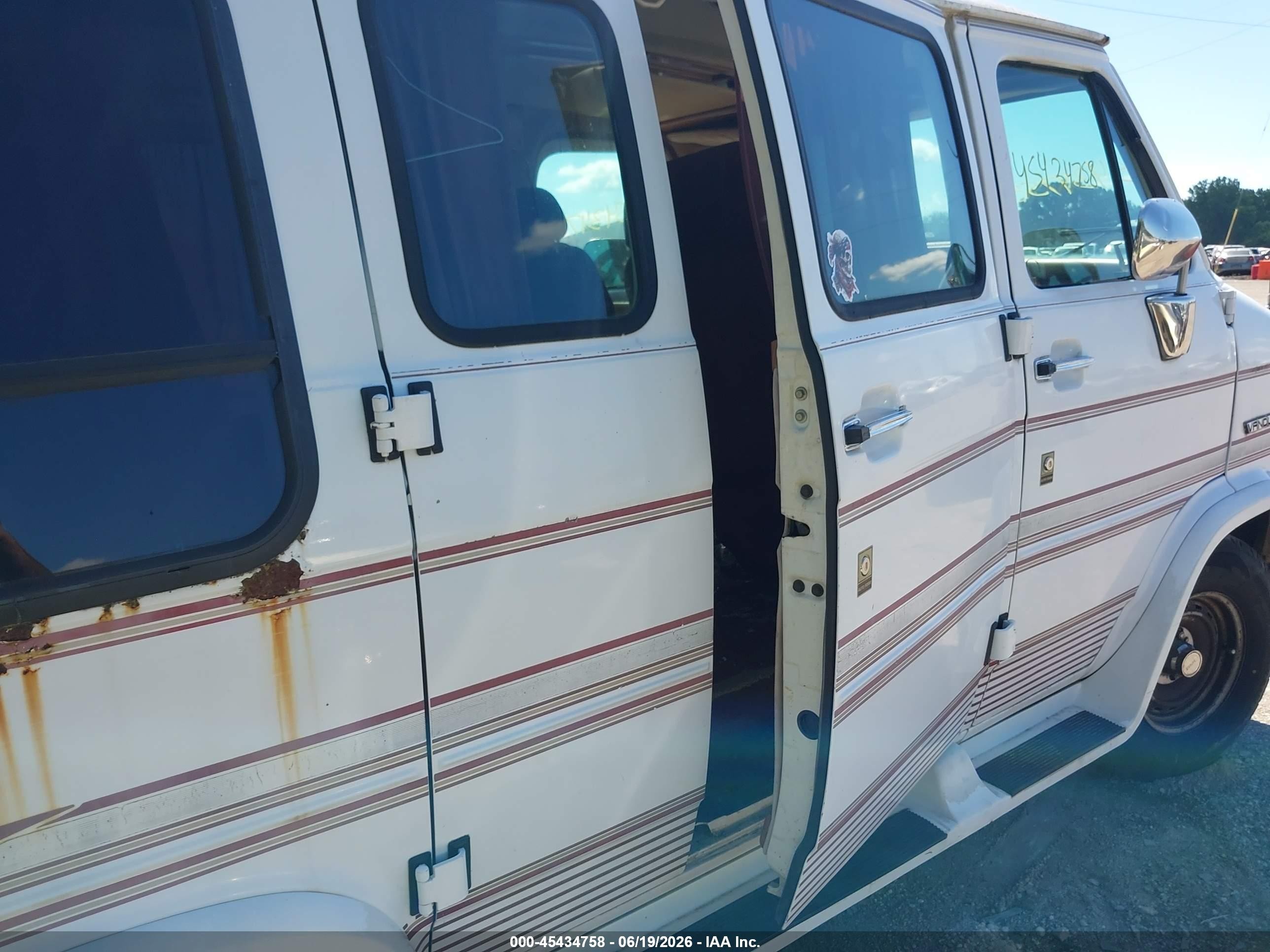 1995 Gmc Rally Wagon / Van G2500 White vin: 1GDEG25Z7SF554278
