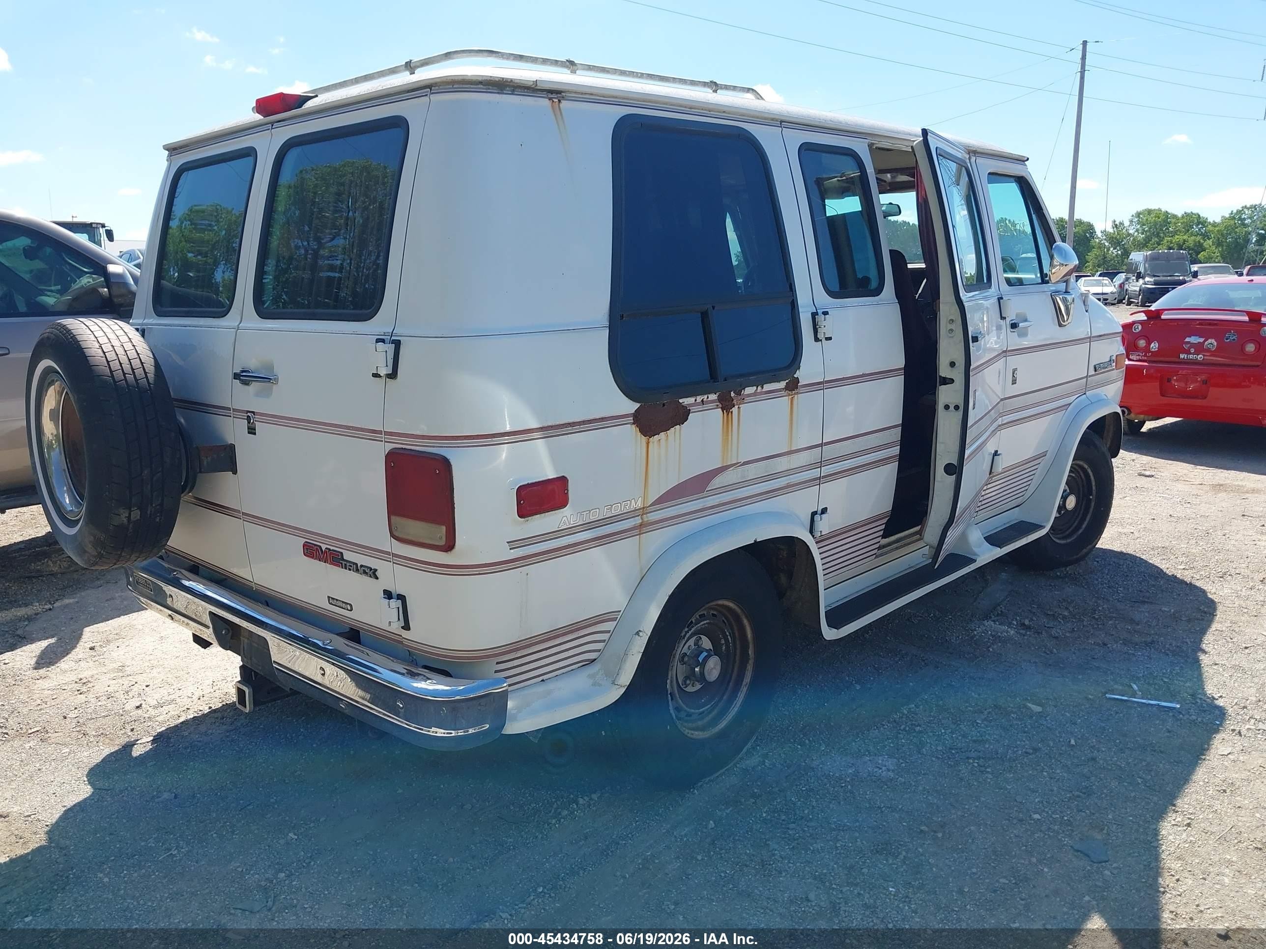 1995 Gmc Rally Wagon / Van G2500 White vin: 1GDEG25Z7SF554278