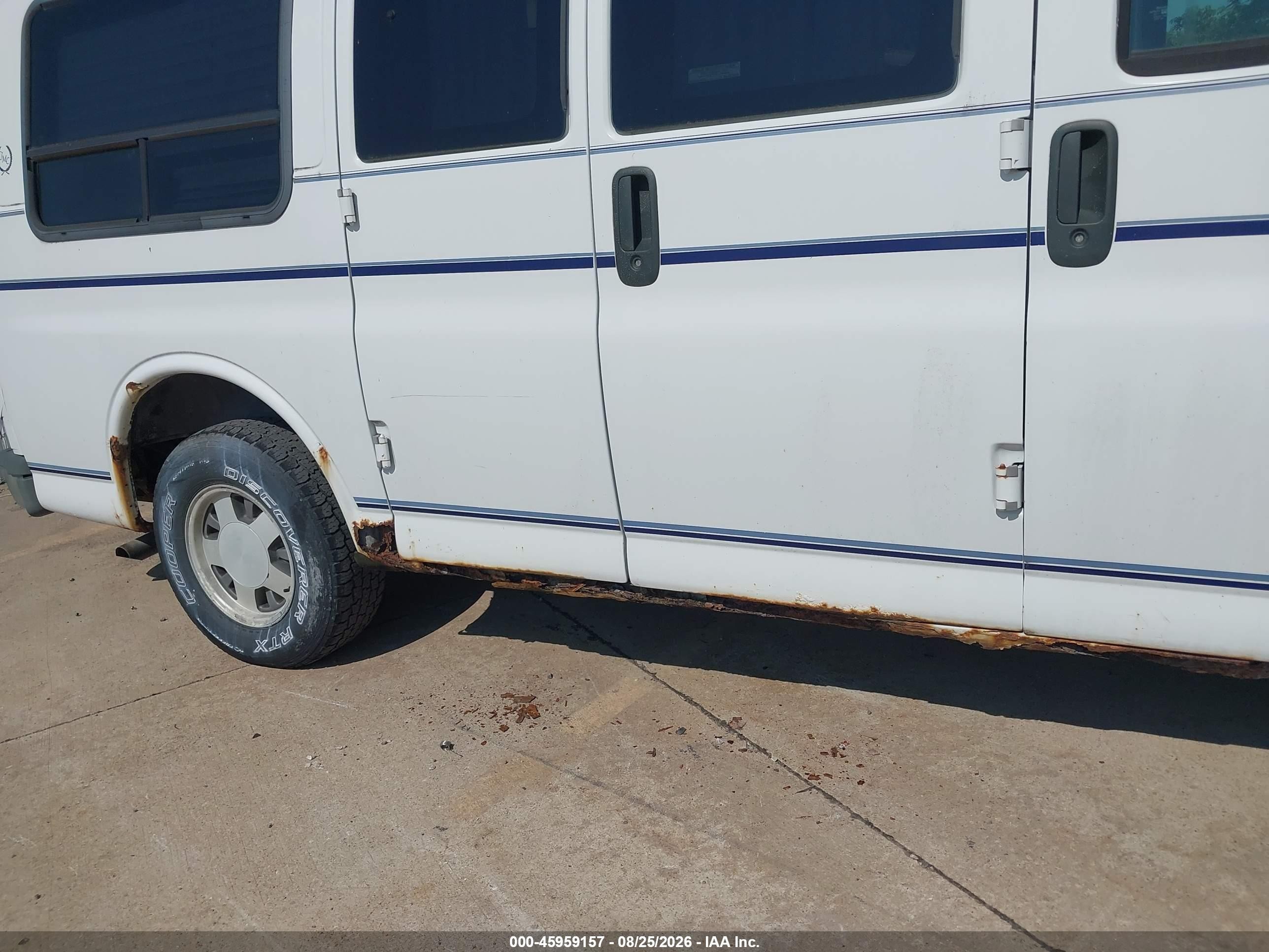 1996 Gmc Savana Rv G1500 White vin: 1GDFG15M6T1041878
