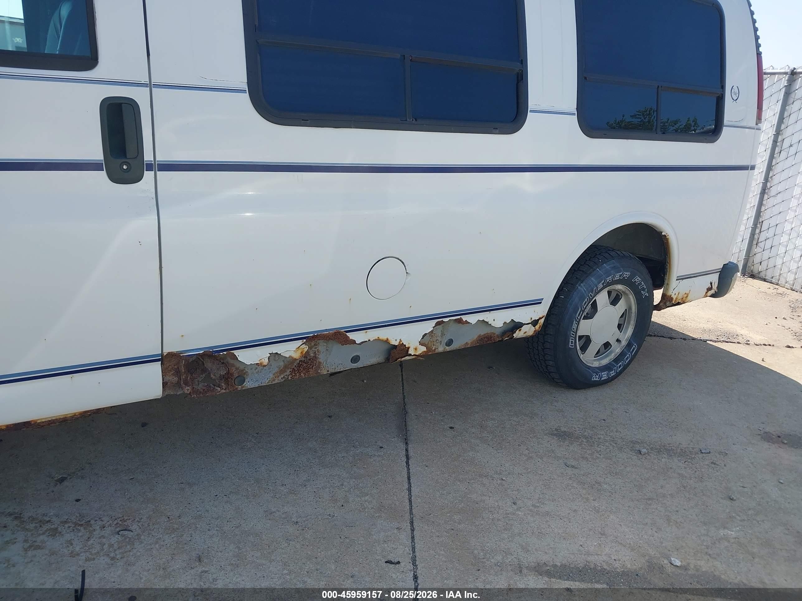 1996 Gmc Savana Rv G1500 White vin: 1GDFG15M6T1041878