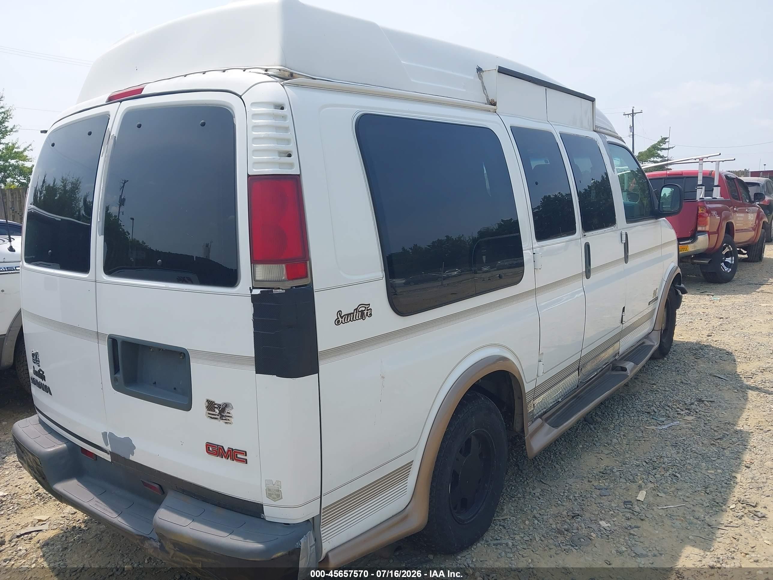 2001 Gmc Savana Upfitter White vin: 1GDFG15R011109620