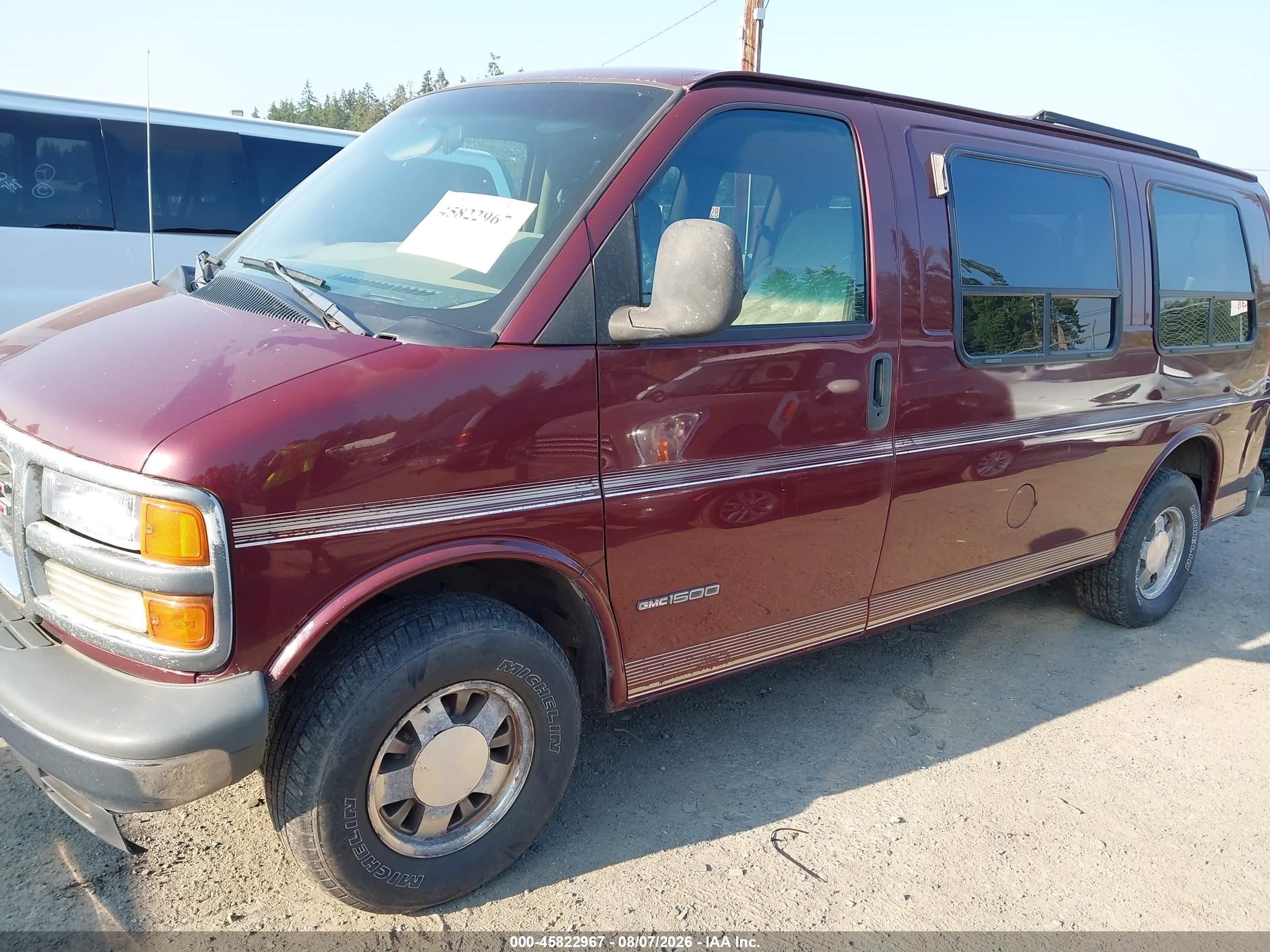 1997 Gmc Savana Yf7 Red vin: 1GDFG15R7V1061538