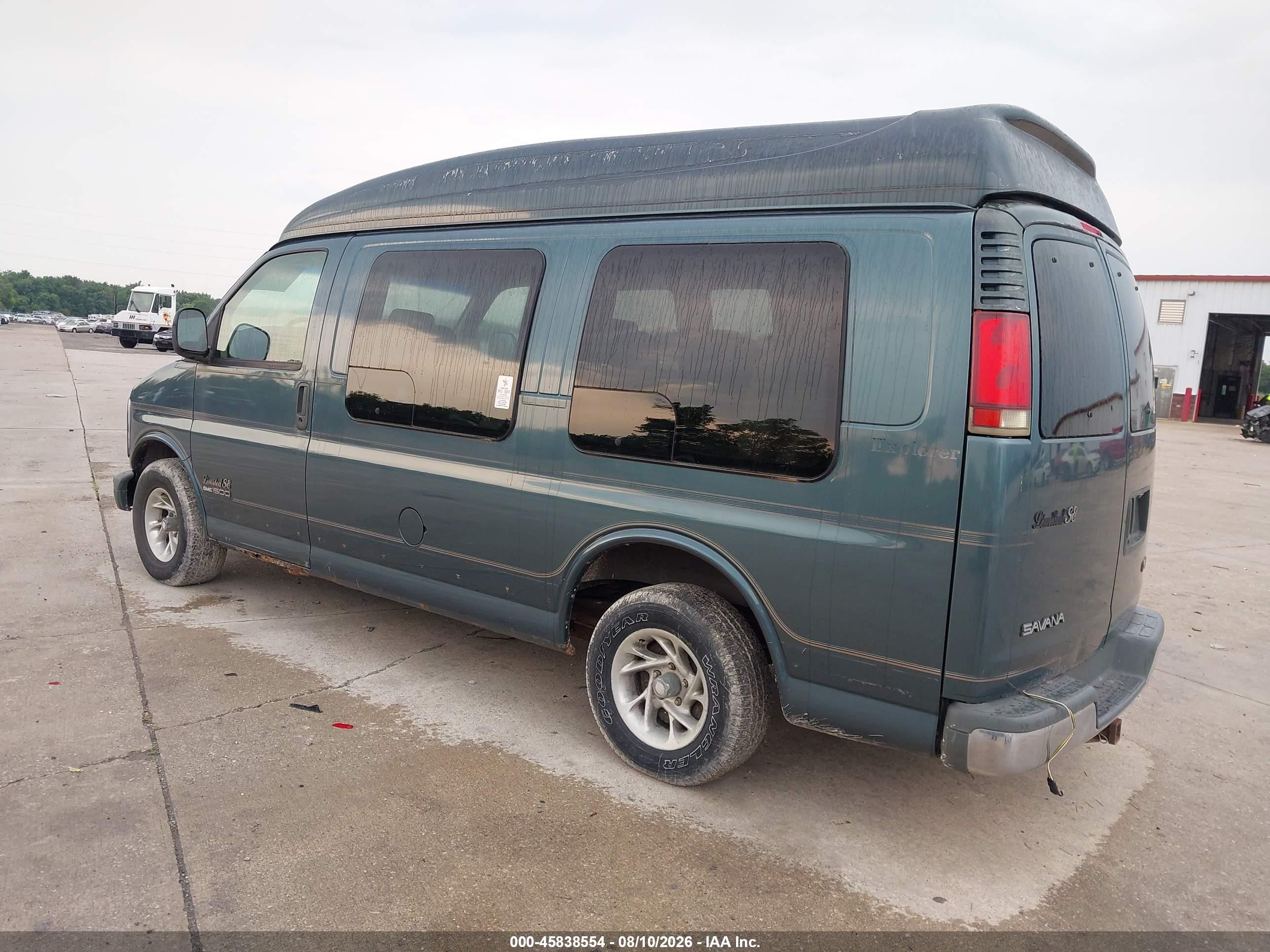1999 Gmc Savana Rv G1500   Green vin: 1GDFG15R8X1027188