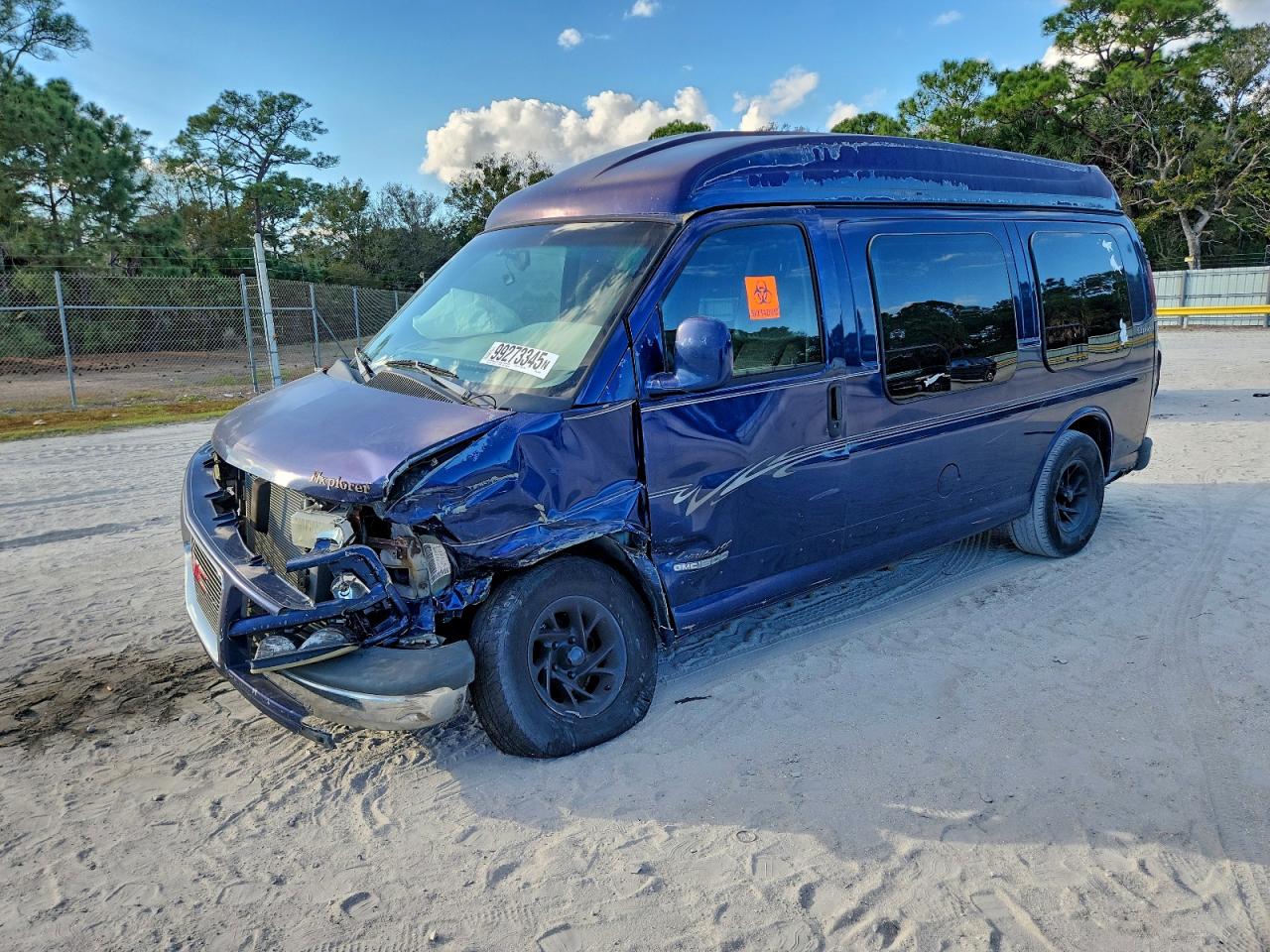 2002 Gmc Savana Rv G1500 Blue vin: 1GDFG15R921196323
