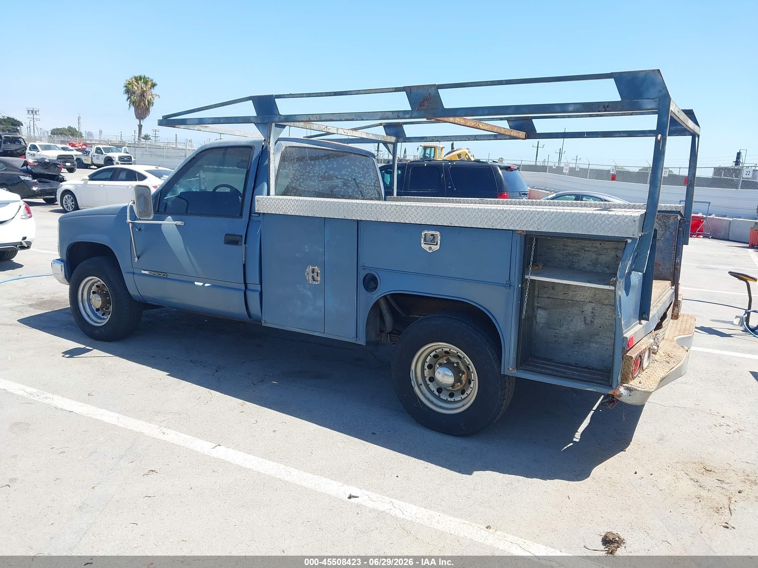 1990 Gmc Sierra C2500 Blue vin: 1GDGC24K7LE542292