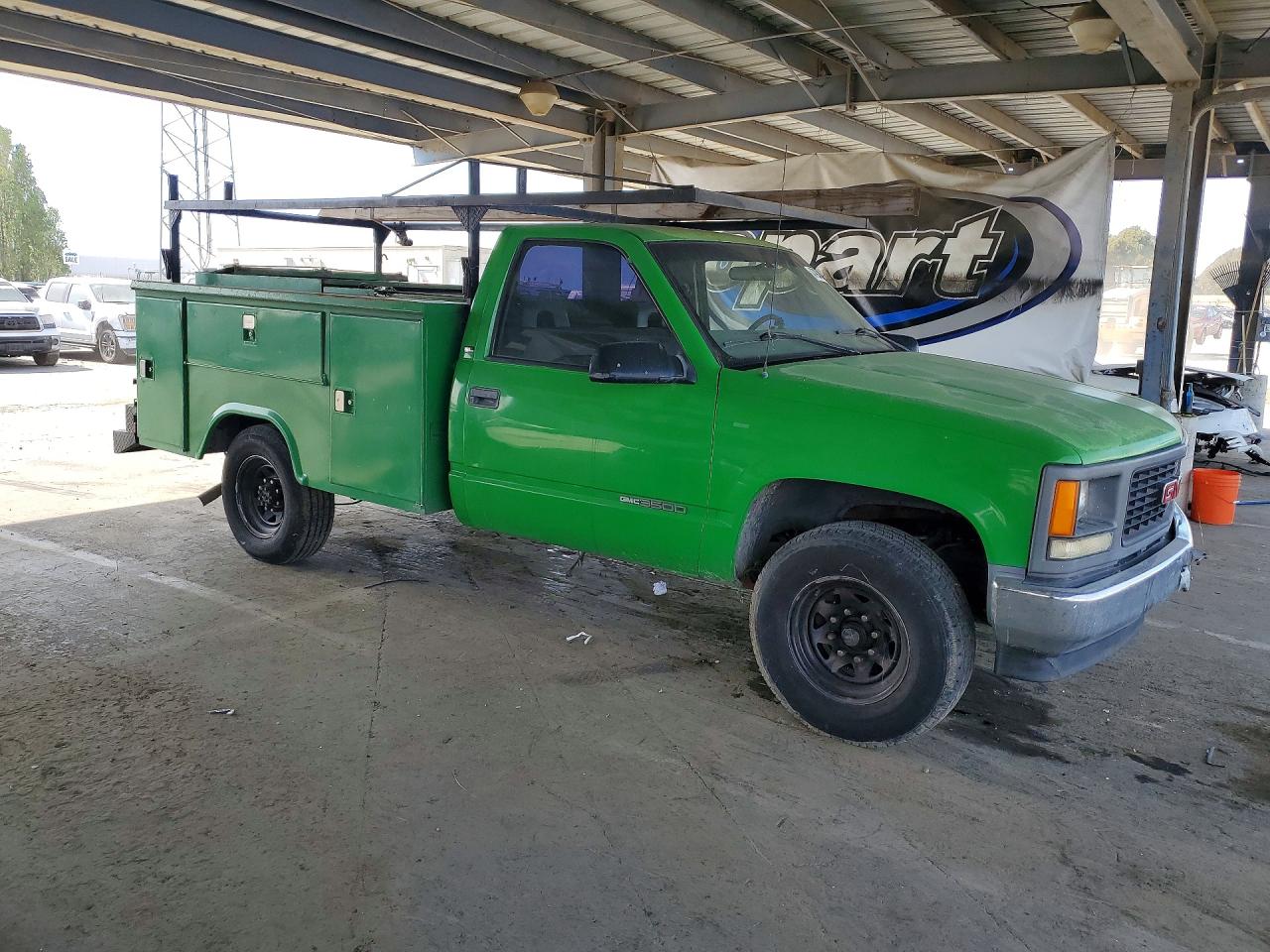 1997 Gmc Sierra C3500 Green vin: 1GDGC34R8VF043713