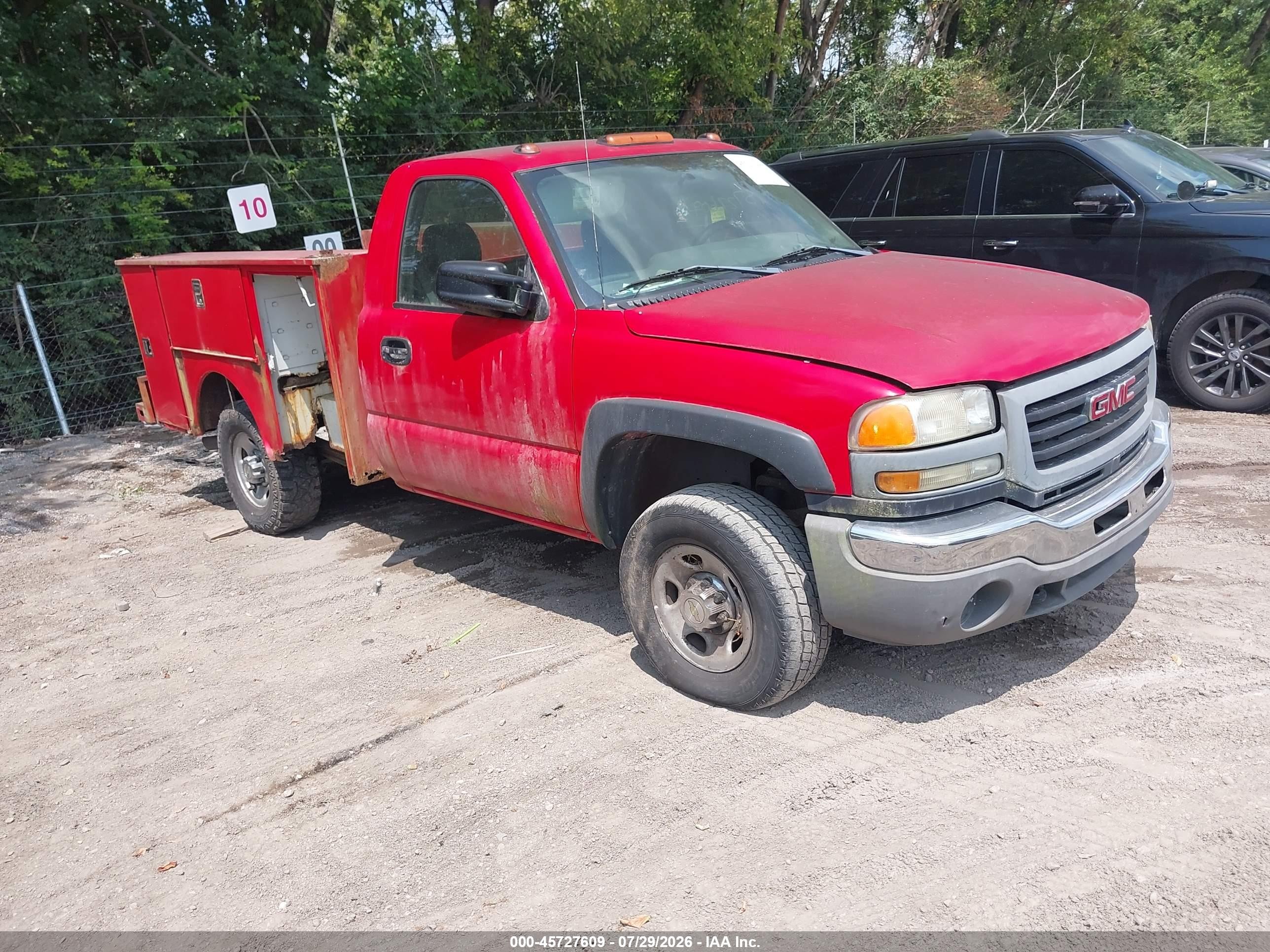 2006 Gmc Sierra 2500hd Work Truck Burgundy vin: 1GDHC24U16E225392