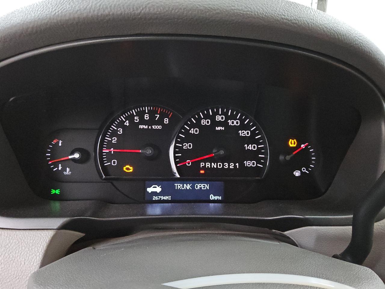 2011 Cadillac Professional Chassis White vin: 1GE8K9C69BU550379 Damage: Warning Light - Engine, On, Unacceptable