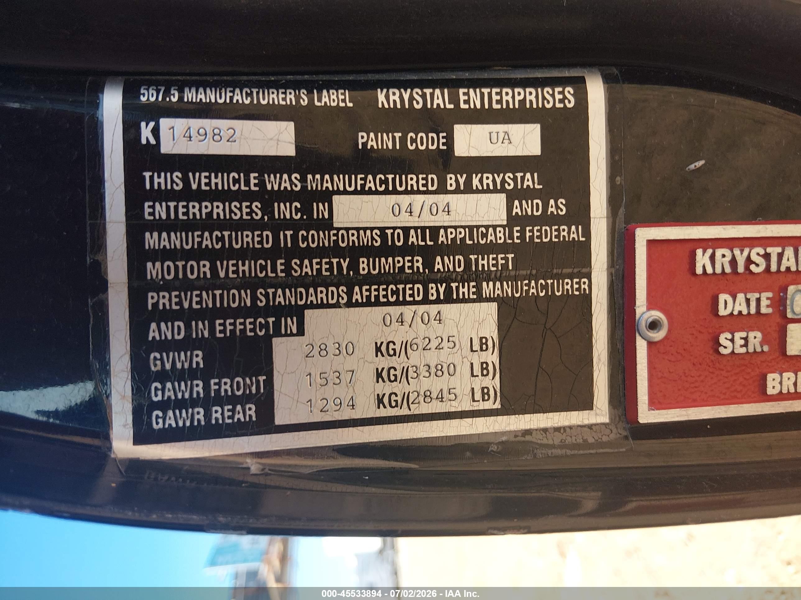 2004 Cadillac Deville Standard Black vin: 1GEEH00Y34U500616
