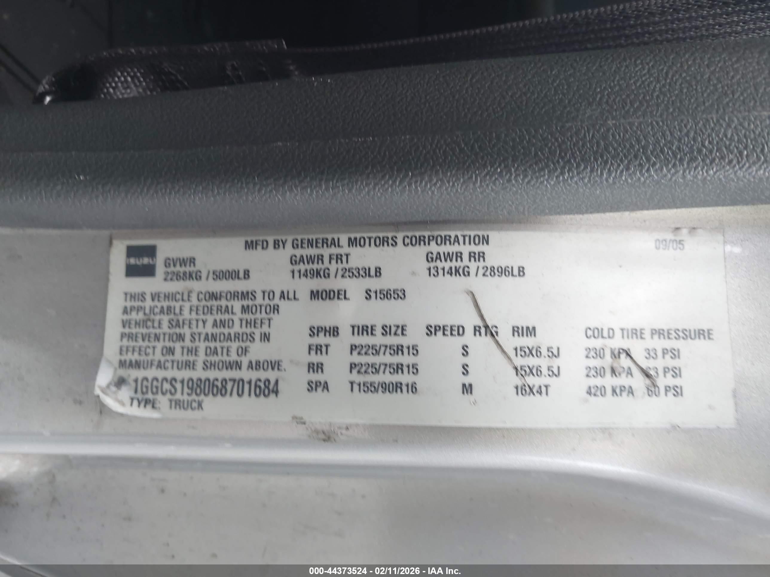 2006 Isuzu I-280 Ls Silver vin: 1GGCS198068701684