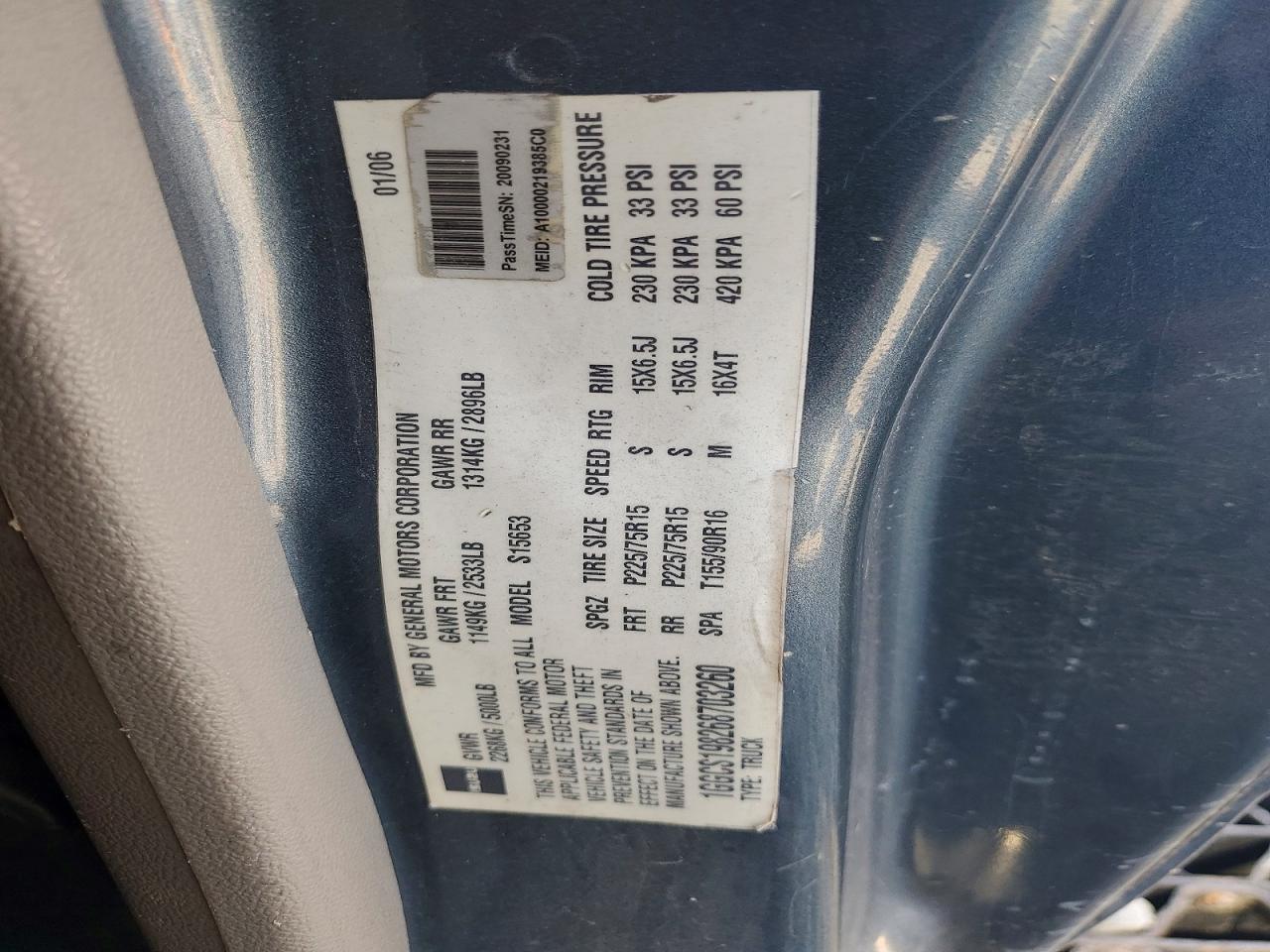 2006 Isuzu I-280 Blue vin: 1GGCS198268703260
