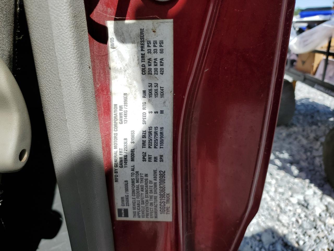 2006 Isuzu I-280 Red vin: 1GGCS198368700982
