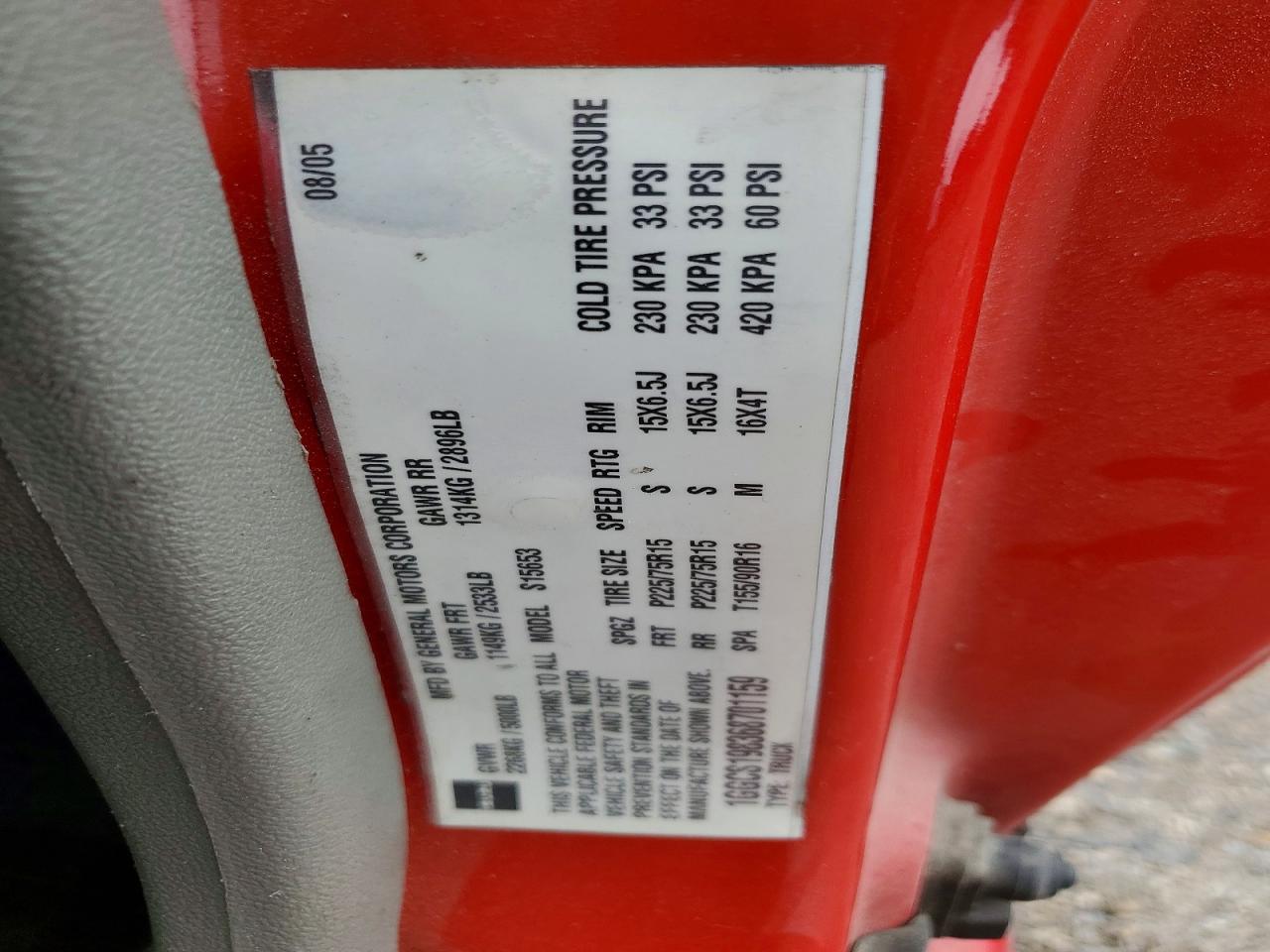 2006 Isuzu I-280 Red vin: 1GGCS198368701159
