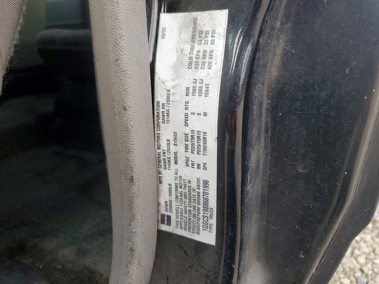 2006 Isuzu I-280 Черный vin: 1GGCS198868701996