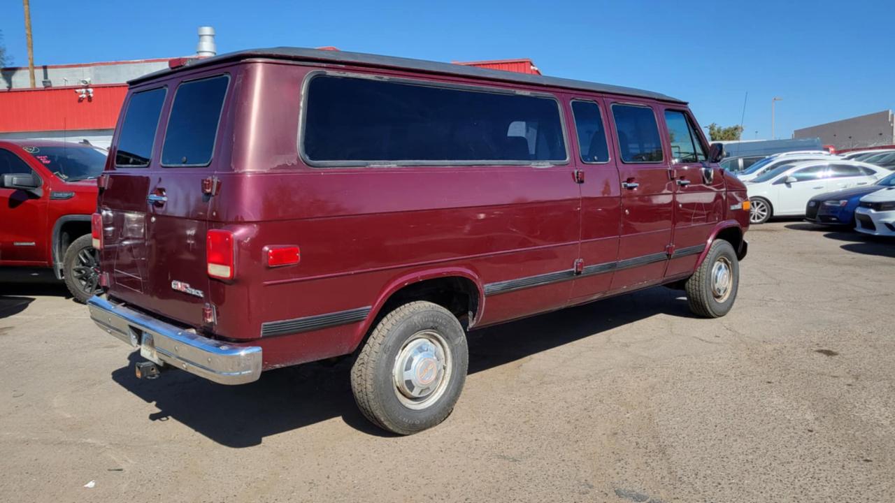 1994 Gmc Rally Wagon G3500 Burgundy vin: 1GJGG39K6RF527981