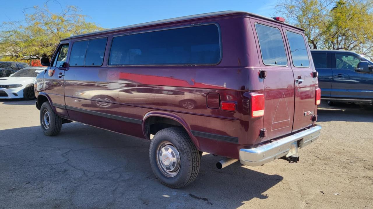 1994 Gmc Rally Wagon G3500 Burgundy vin: 1GJGG39K6RF527981