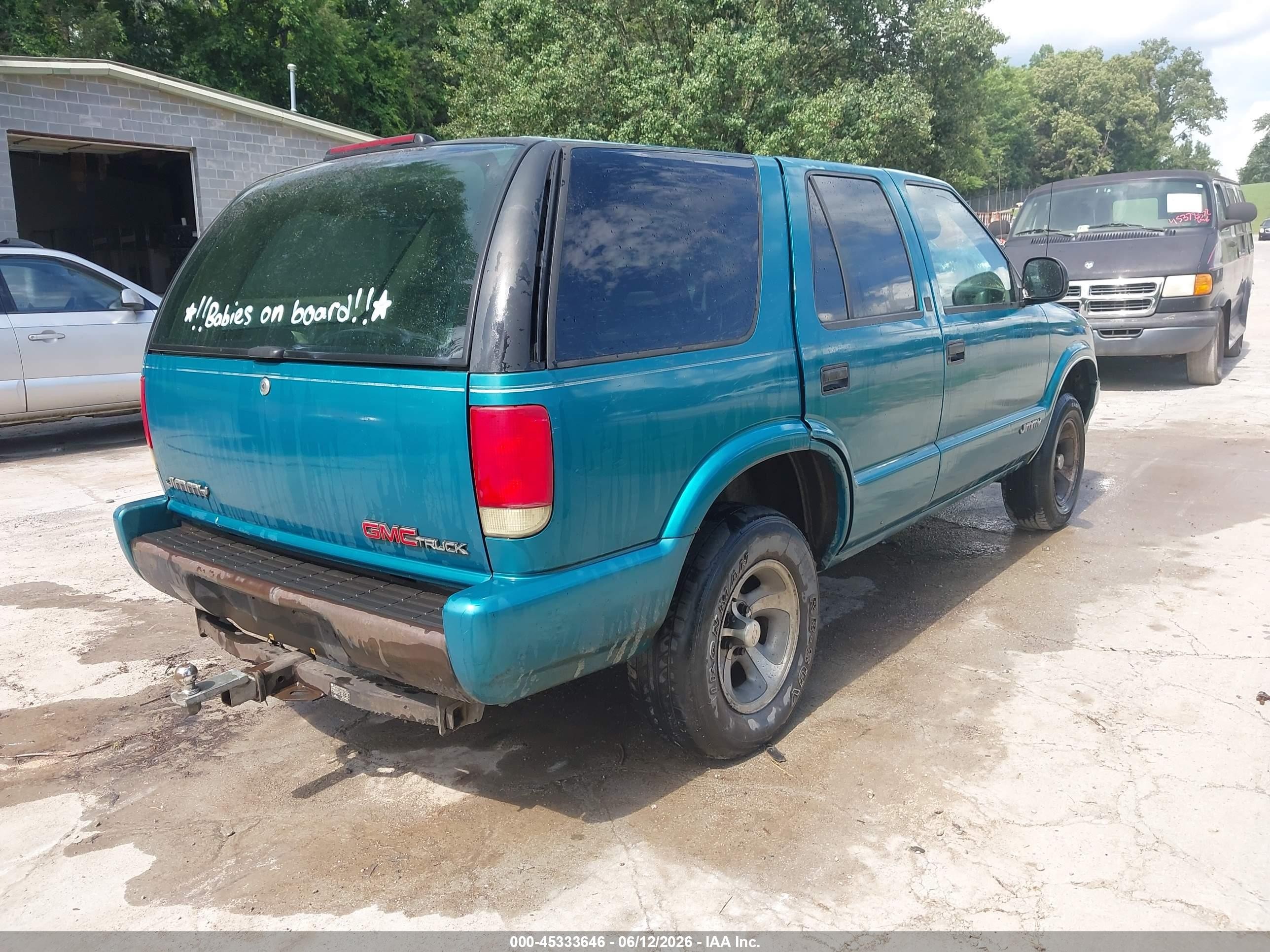 1995 Gmc Jimmy Green vin: 1GKCS13W5SK513561