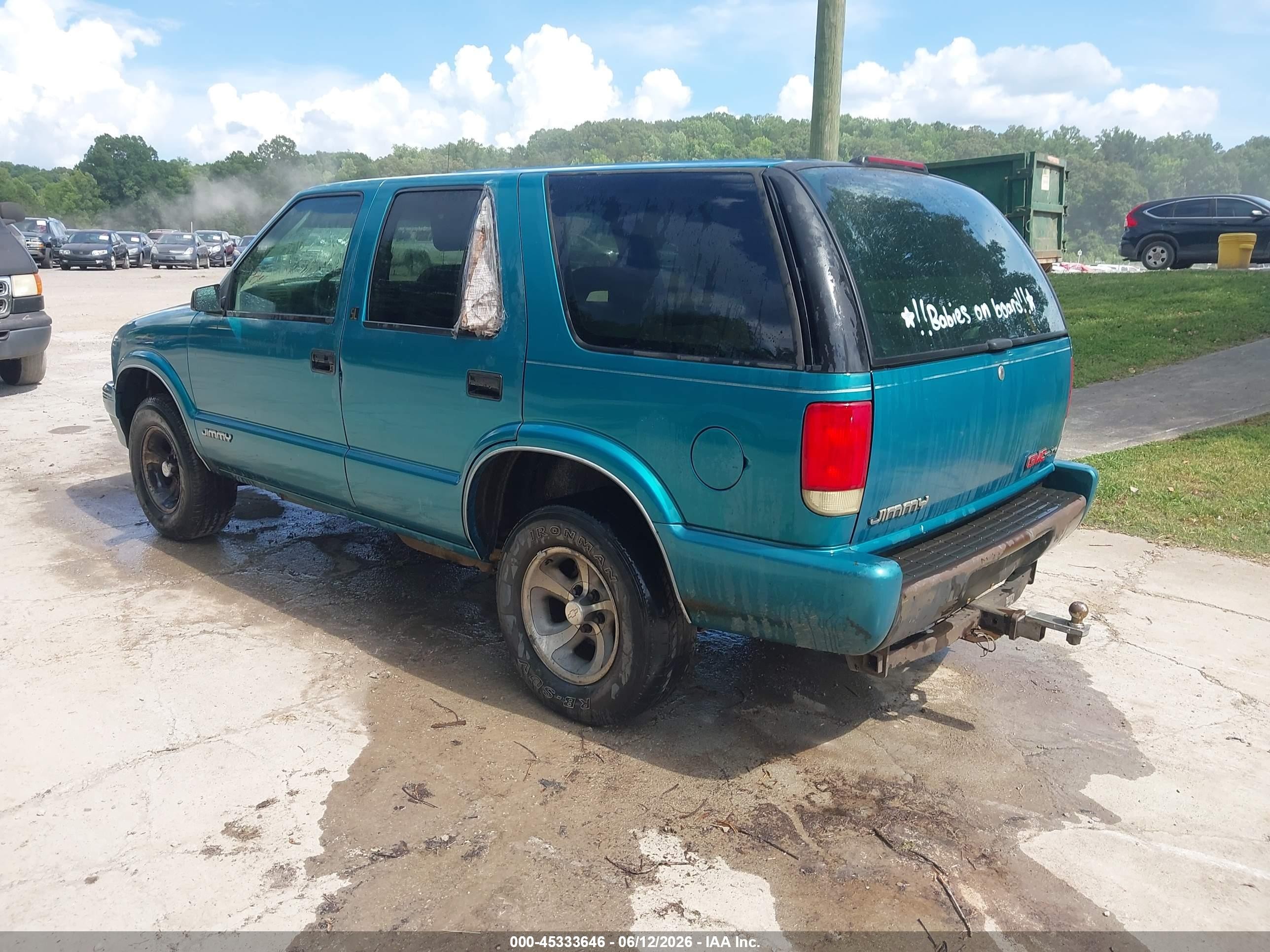 1995 Gmc Jimmy Green vin: 1GKCS13W5SK513561