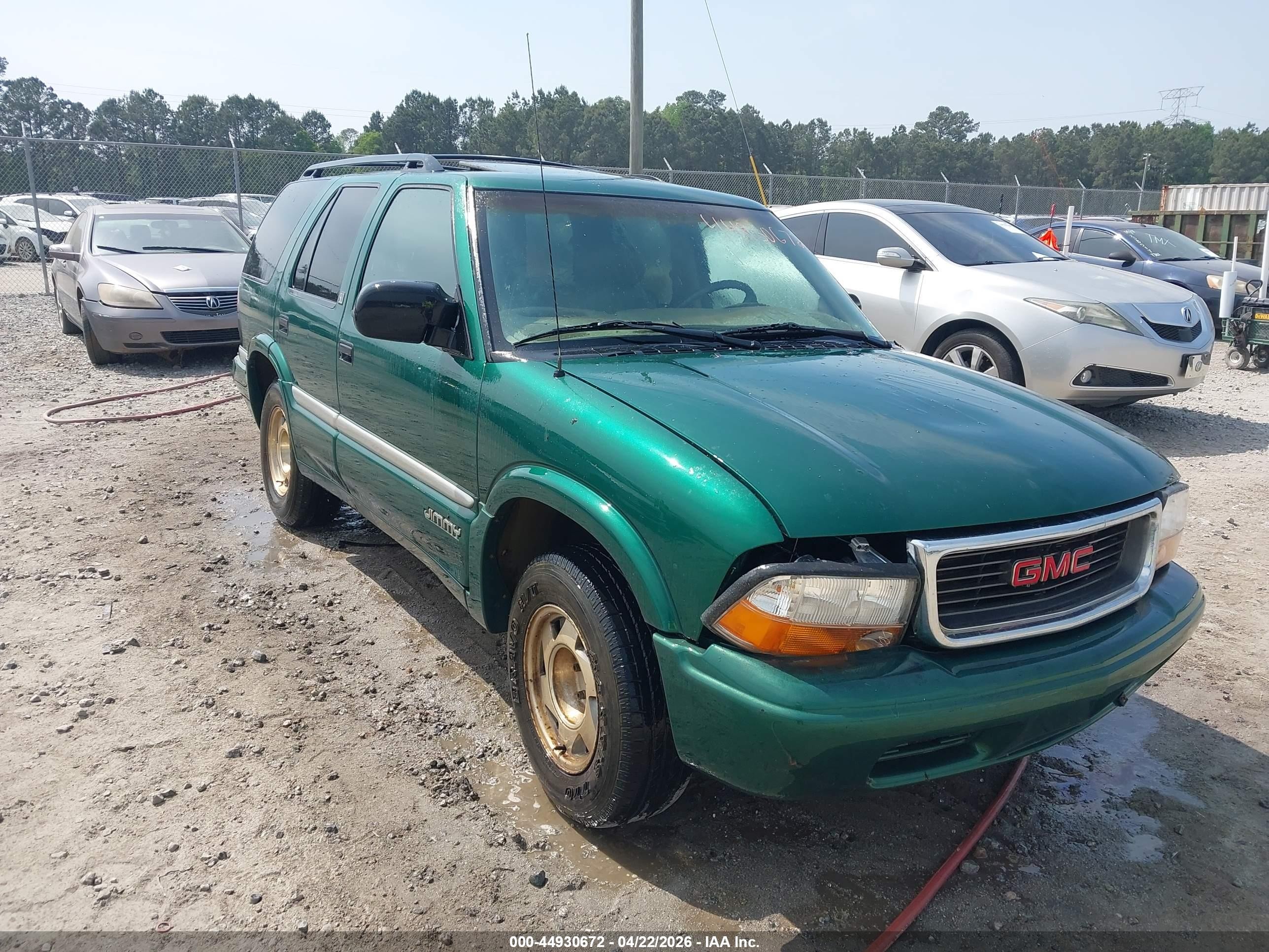 1999 Gmc Jimmy Slt Green vin: 1GKCS13W9X2501601