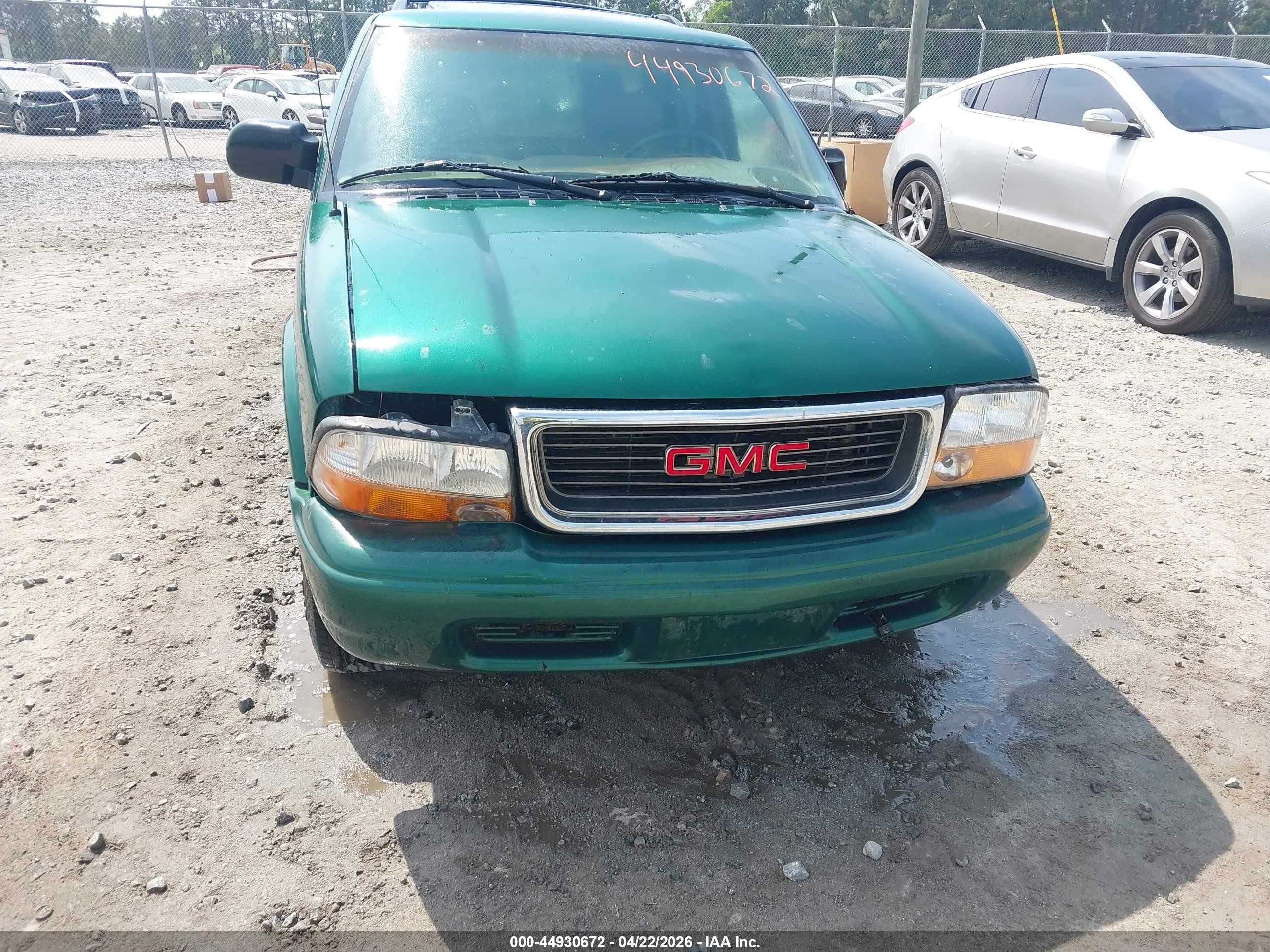 1999 Gmc Jimmy Slt Green vin: 1GKCS13W9X2501601