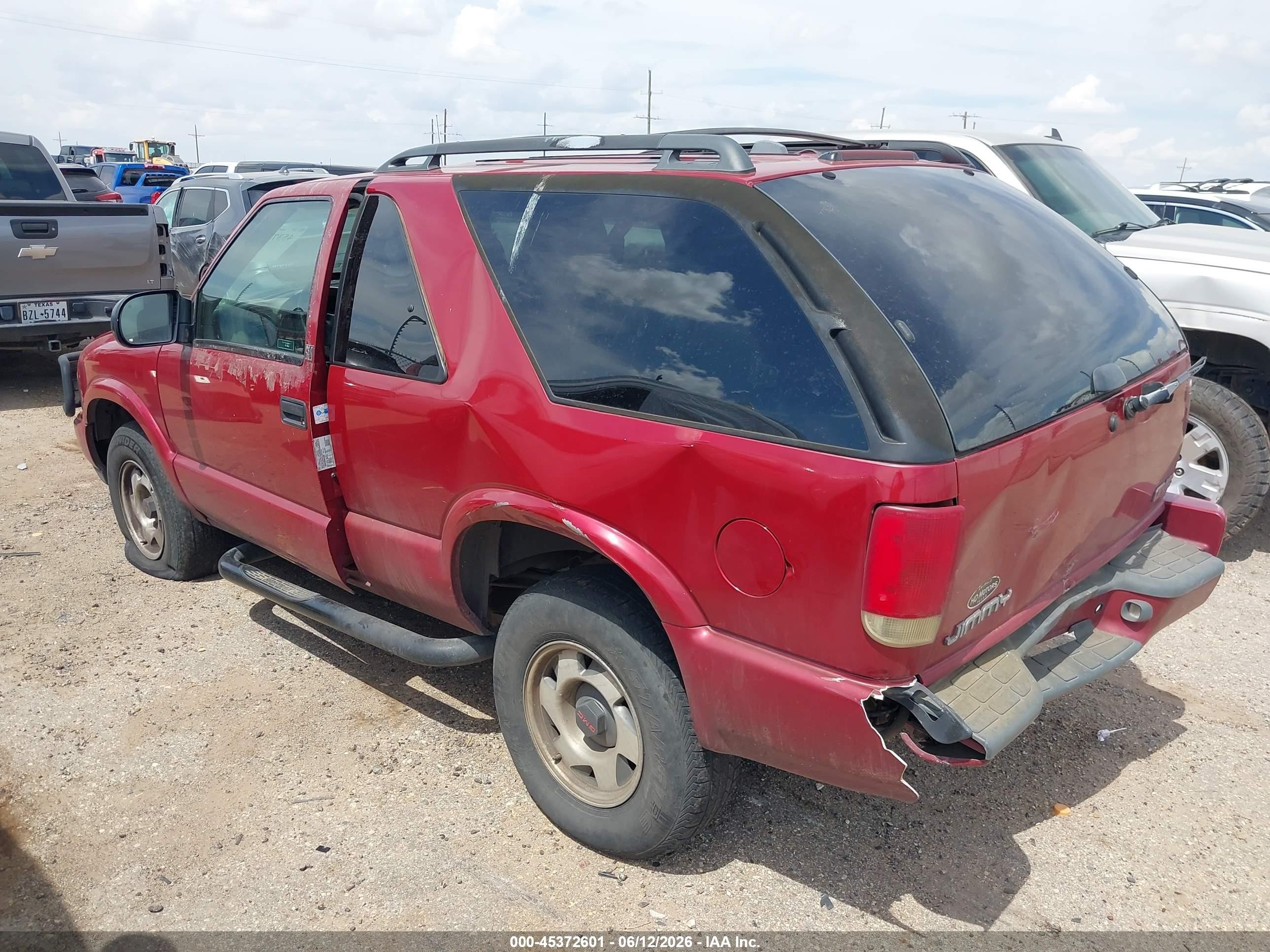 1999 Gmc Jimmy Sls Red vin: 1GKCS18W2XK519026