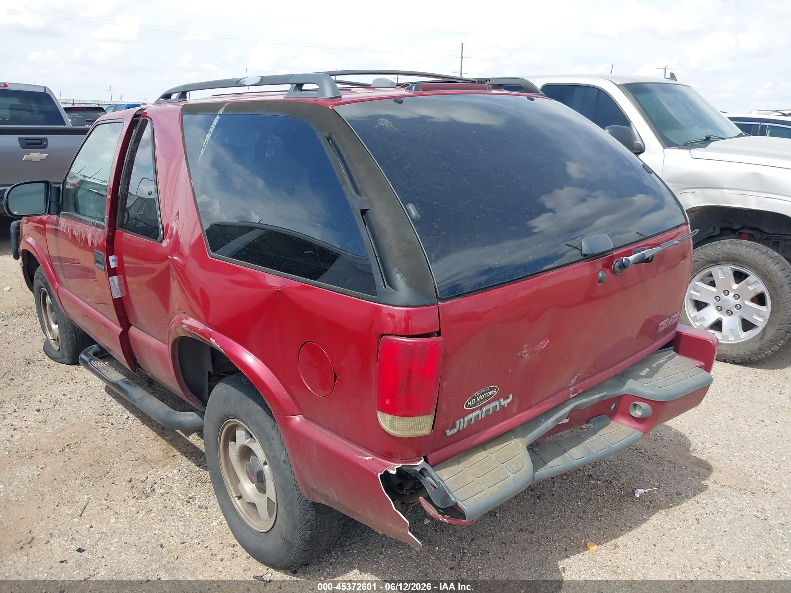 1999 Gmc Jimmy Sls Red vin: 1GKCS18W2XK519026