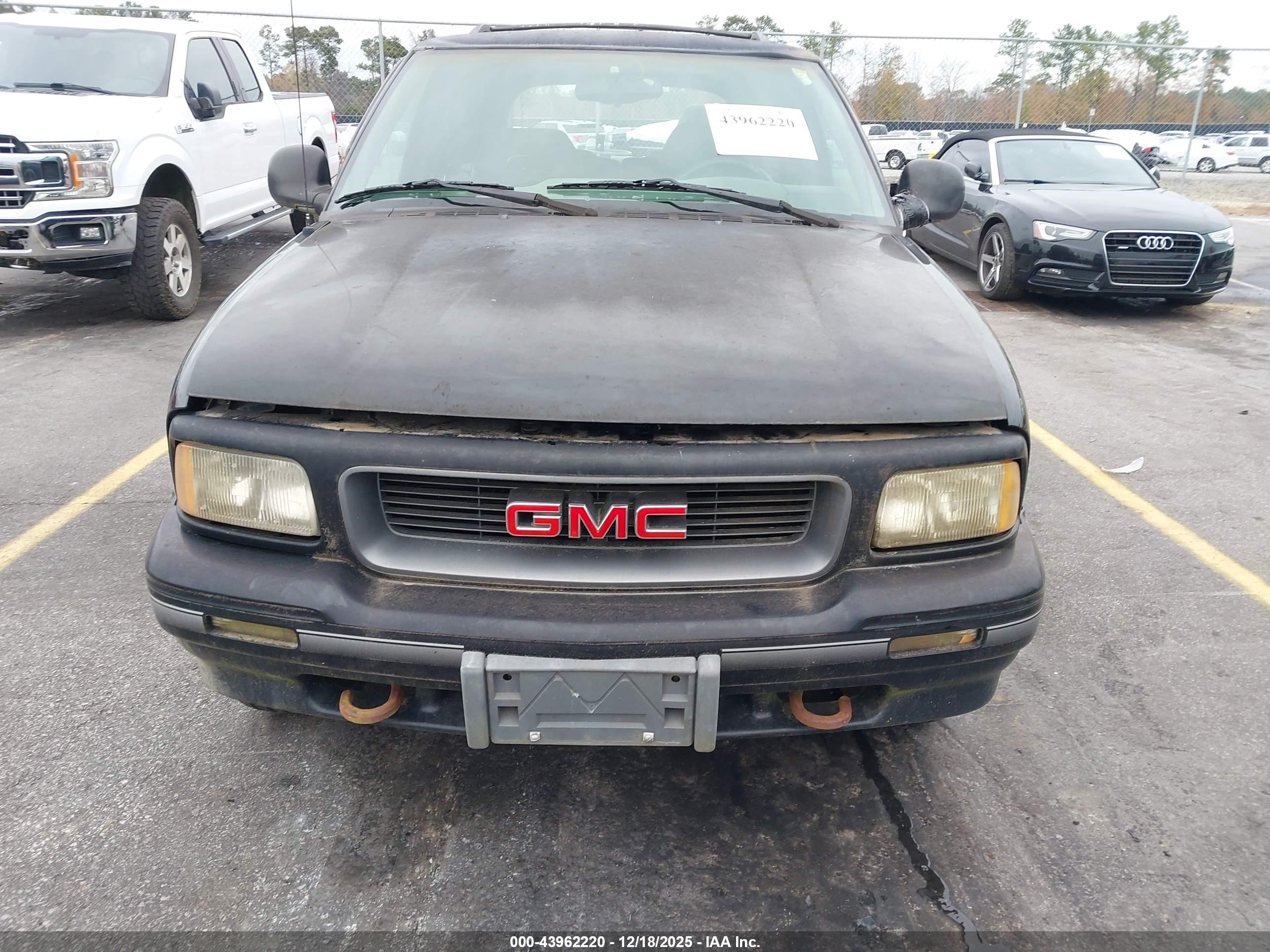 1995 Gmc Jimmy   Black vin: 1GKCT18W0S2523209