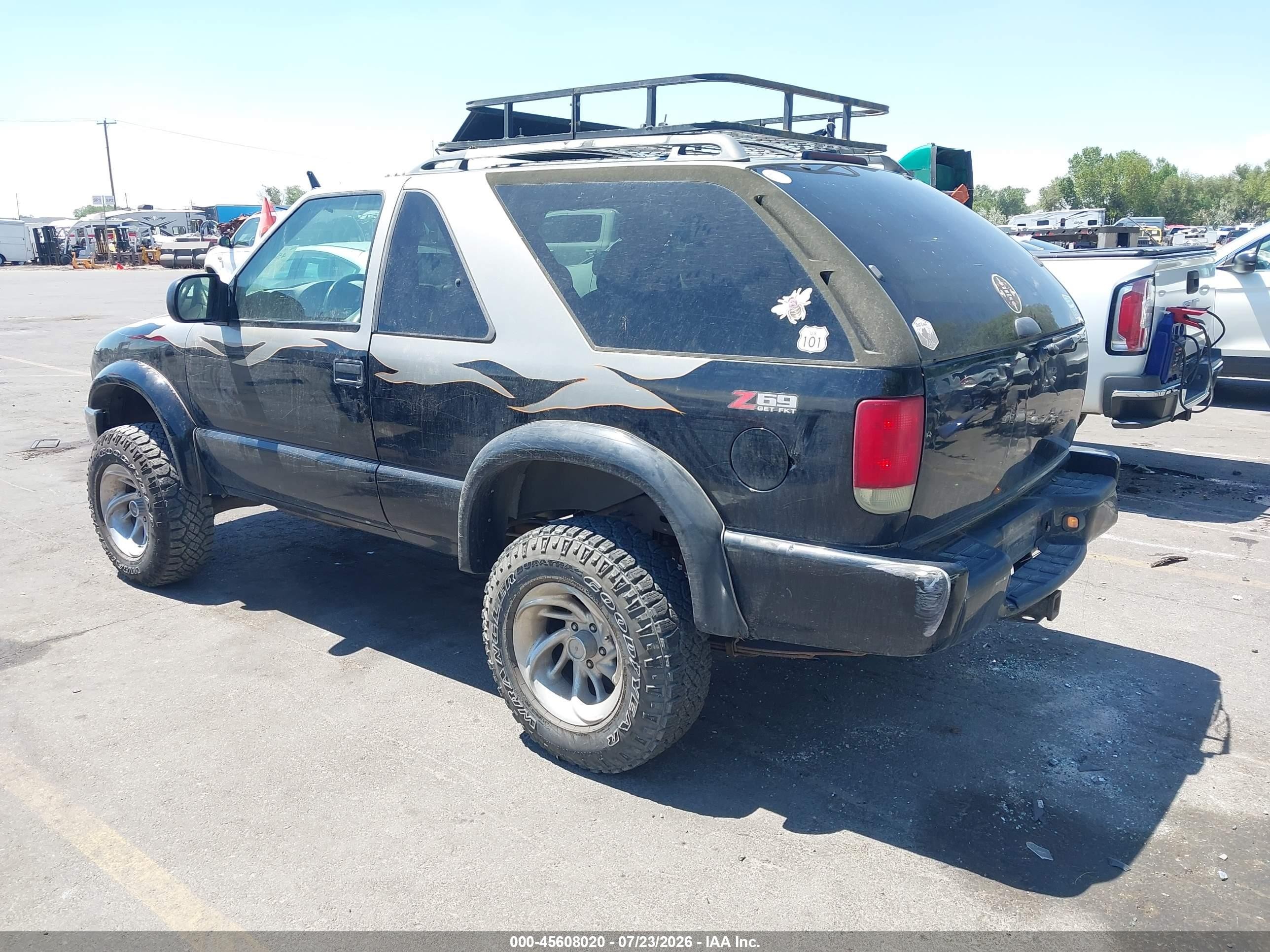 2001 Gmc Jimmy Sls W/1sb Black vin: 1GKCT18W51K222658
