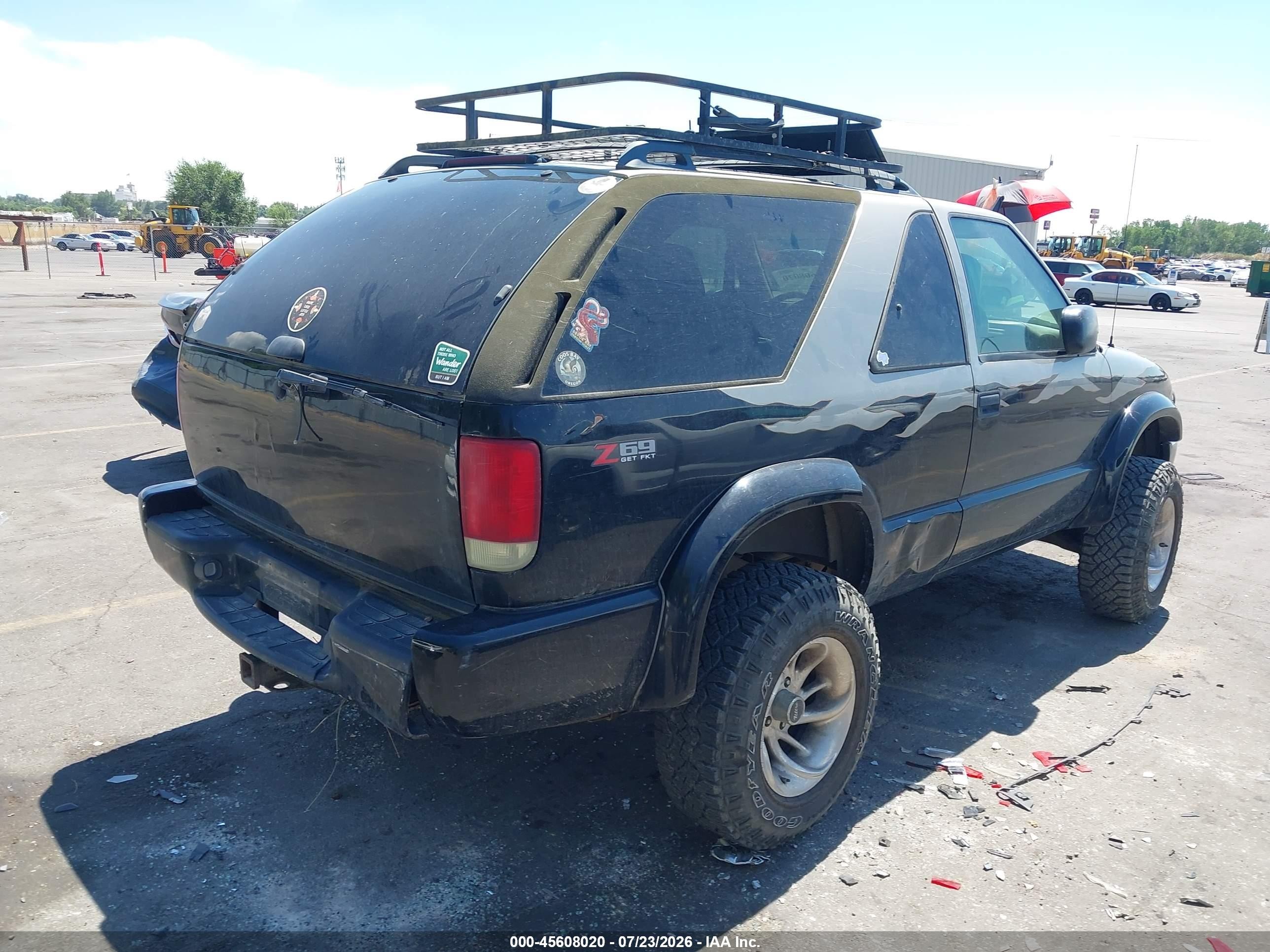 2001 Gmc Jimmy Sls W/1sb Black vin: 1GKCT18W51K222658