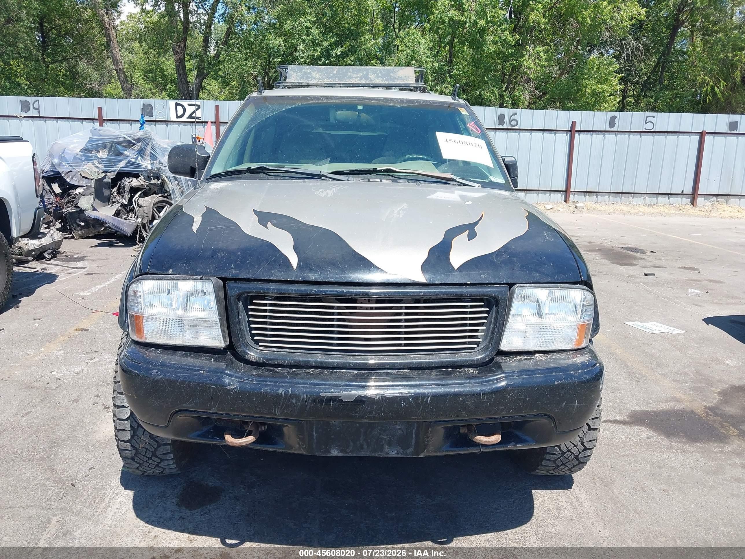 2001 Gmc Jimmy Sls W/1sb Black vin: 1GKCT18W51K222658