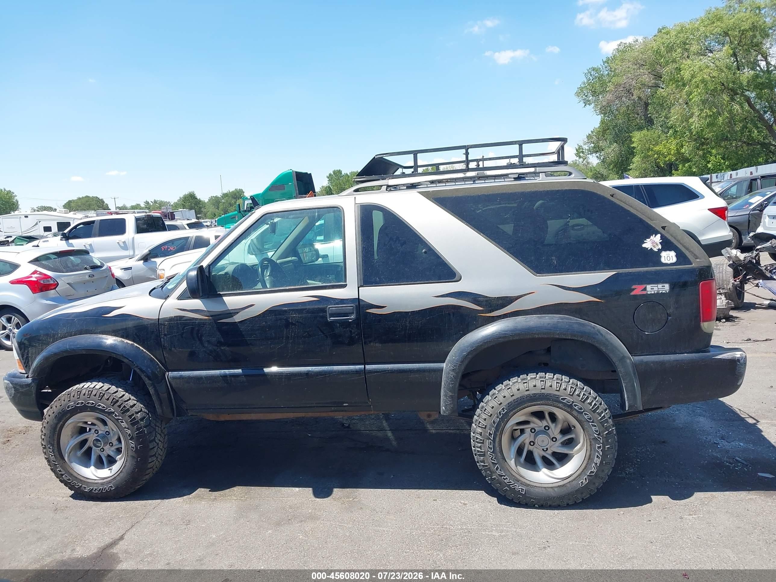 2001 Gmc Jimmy Sls W/1sb Black vin: 1GKCT18W51K222658