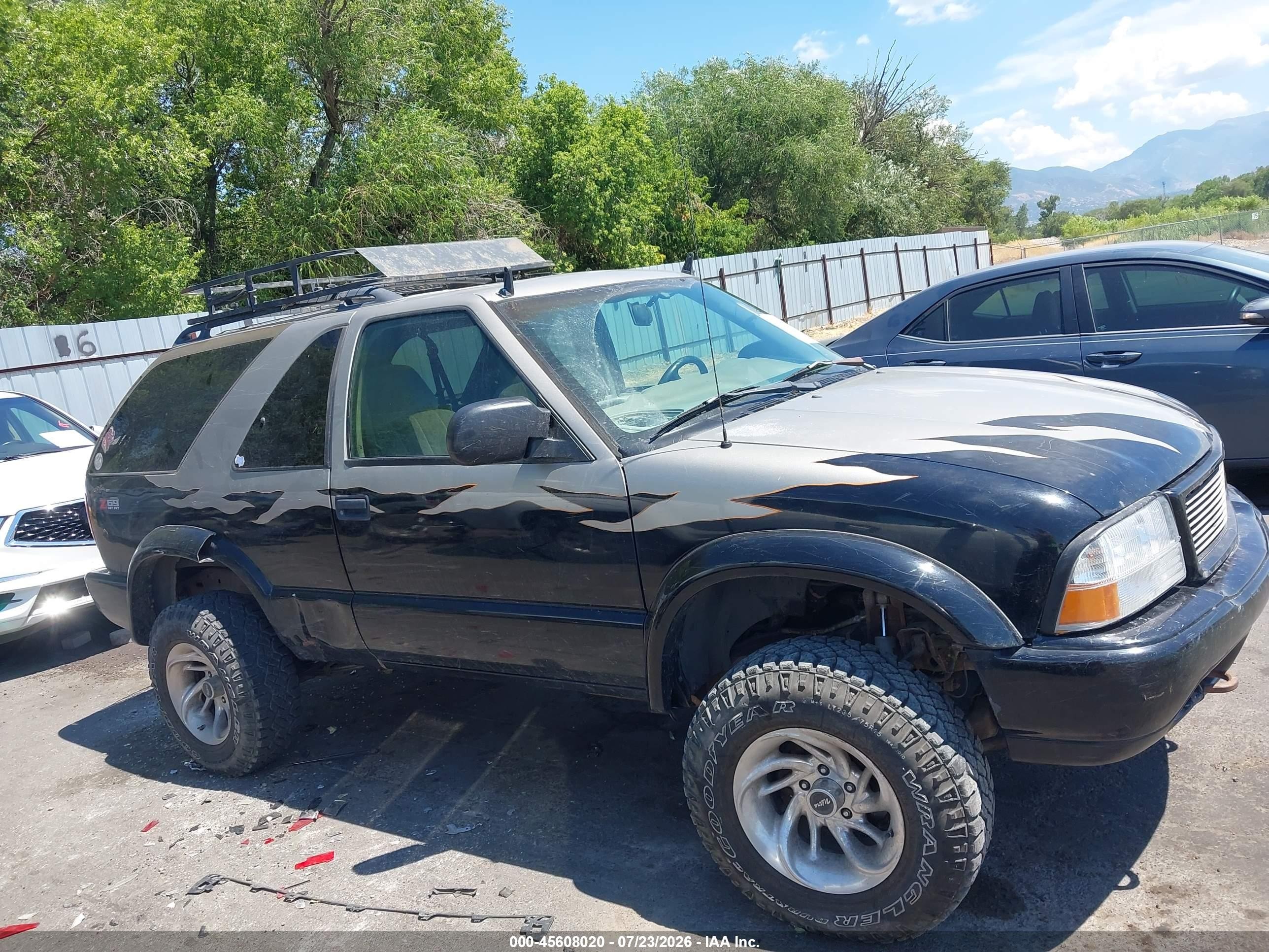 2001 Gmc Jimmy Sls W/1sb Black vin: 1GKCT18W51K222658