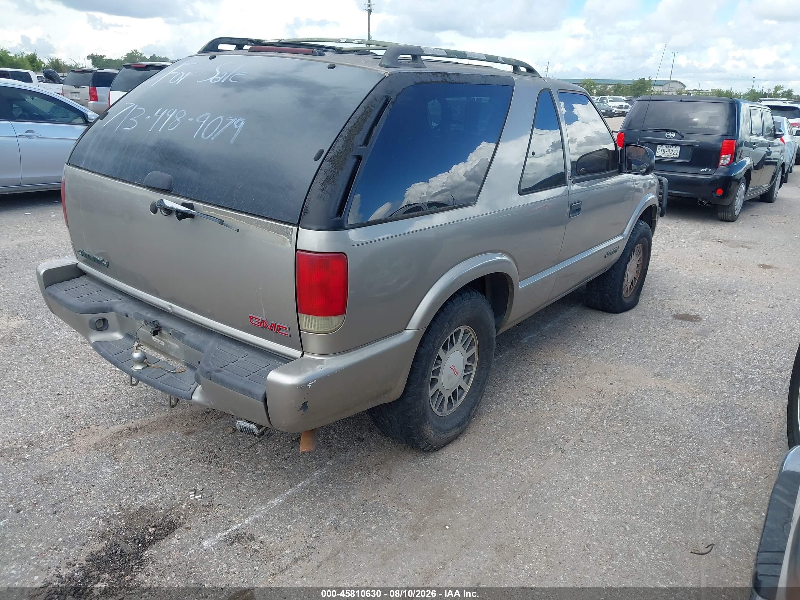 2001 Gmc Jimmy Sls W/1sb Бежевый vin: 1GKCT18W91K101258