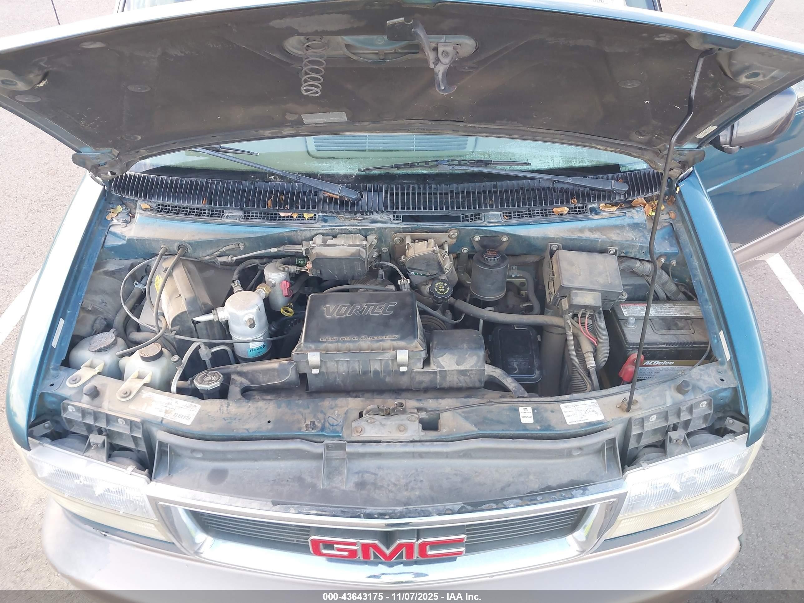1998 Gmc Safari Sle Зеленый vin: 1GKDM19W2WB505476