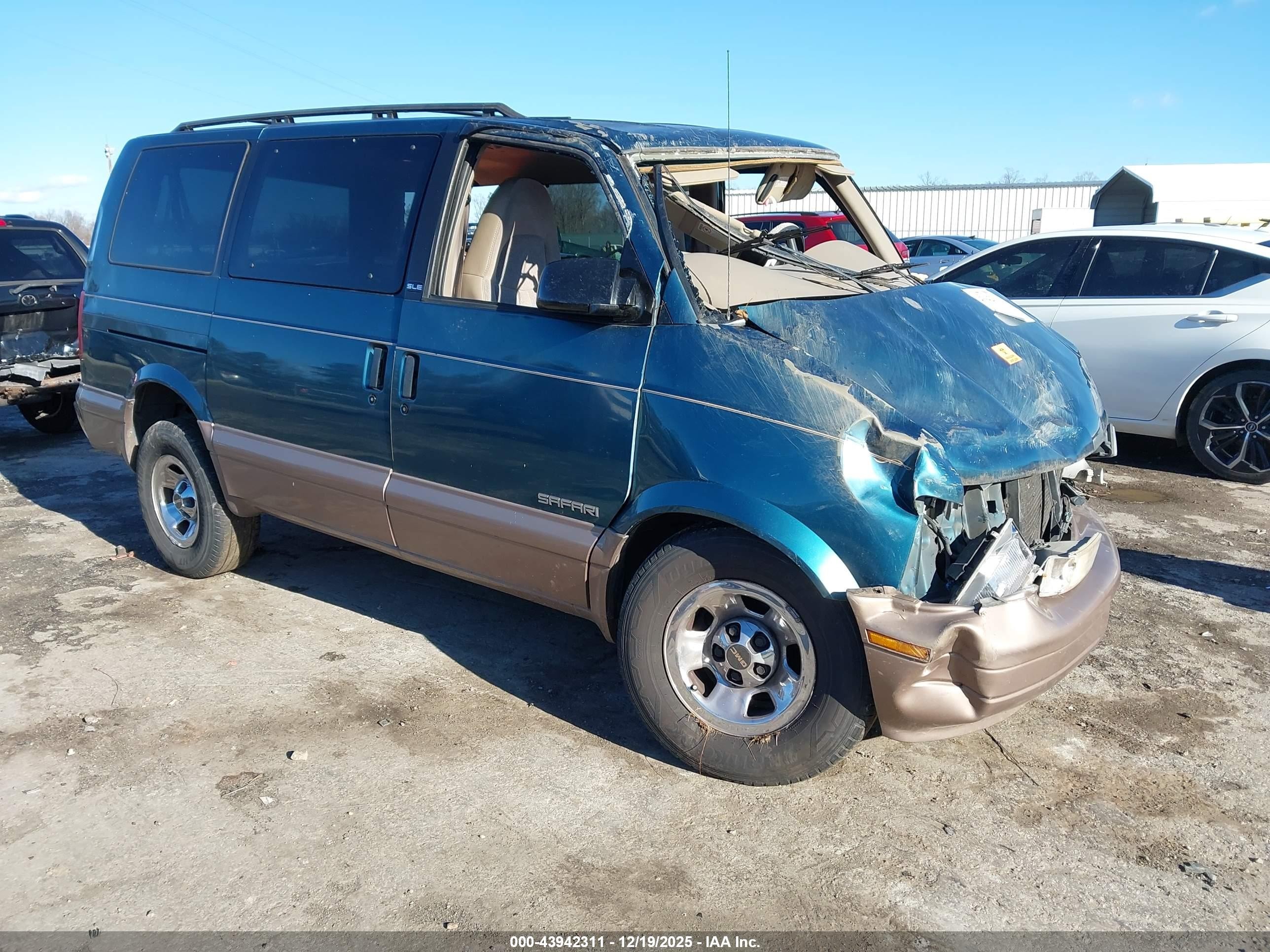 1998 Gmc Safari Sle Green vin: 1GKDM19W5WB526614