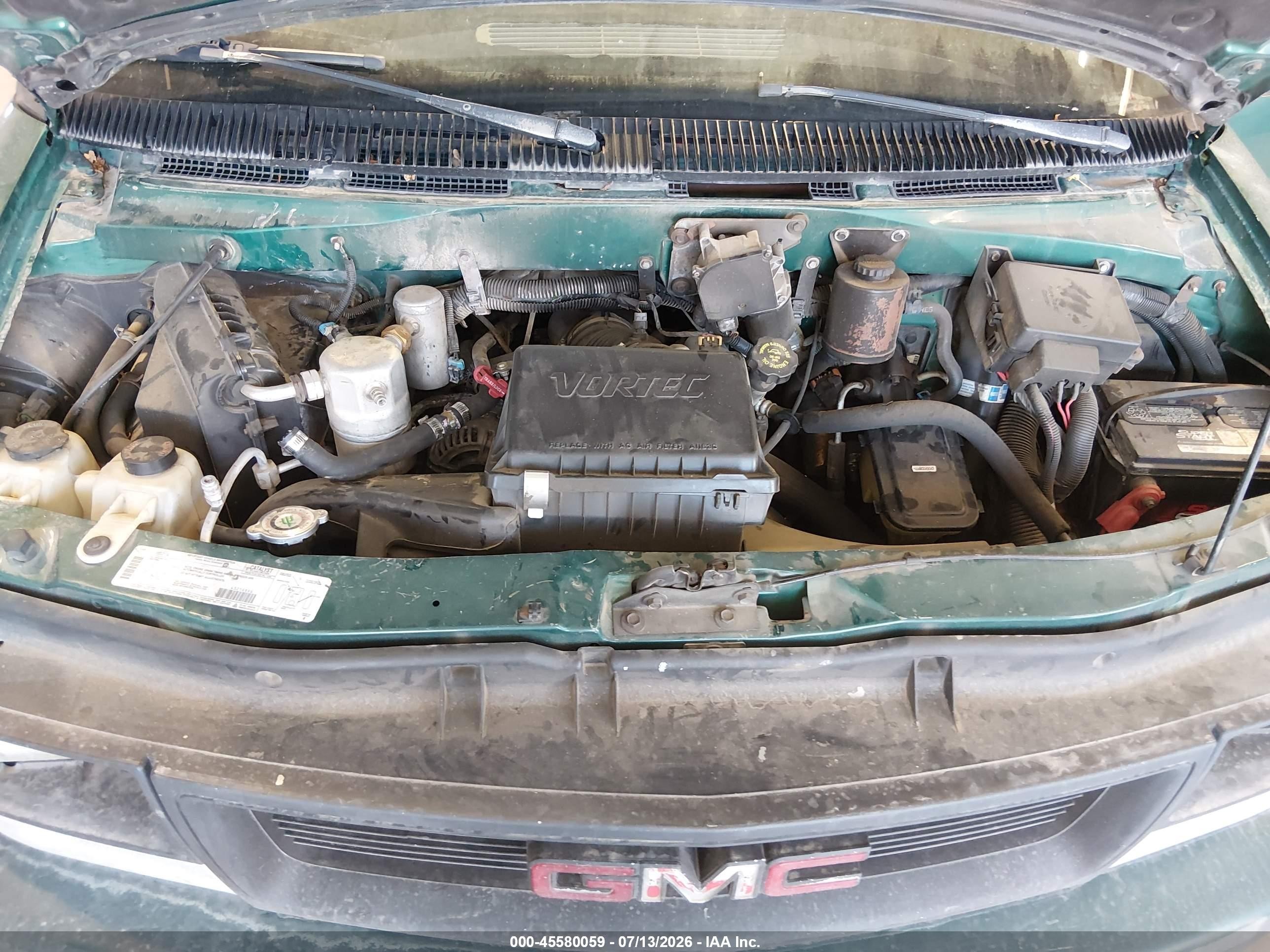 1999 Gmc Safari Passenger Sl Green vin: 1GKDM19W5XB517655