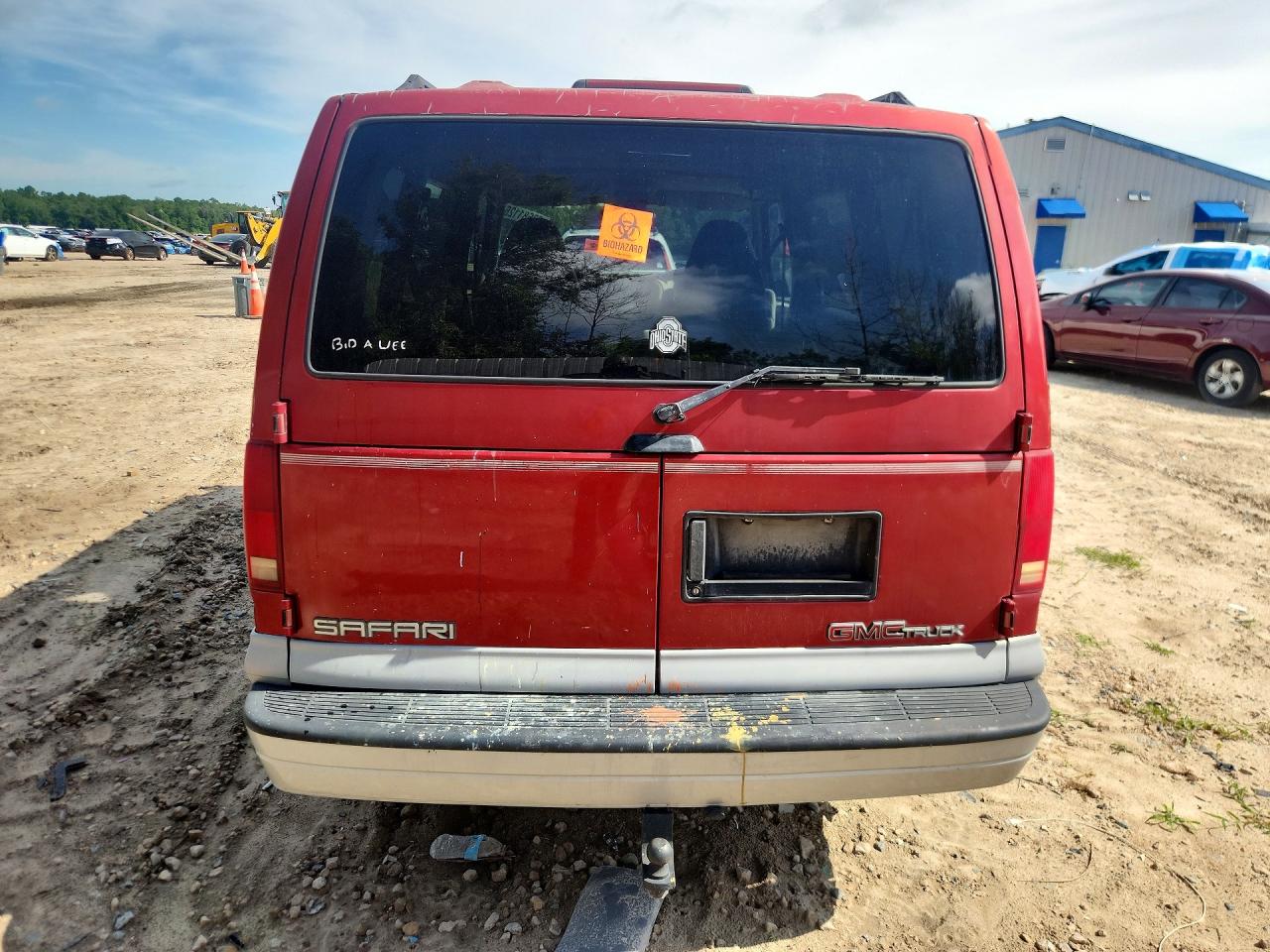 1997 Gmc Safari Xt Burgundy vin: 1GKDM19W9VB537579