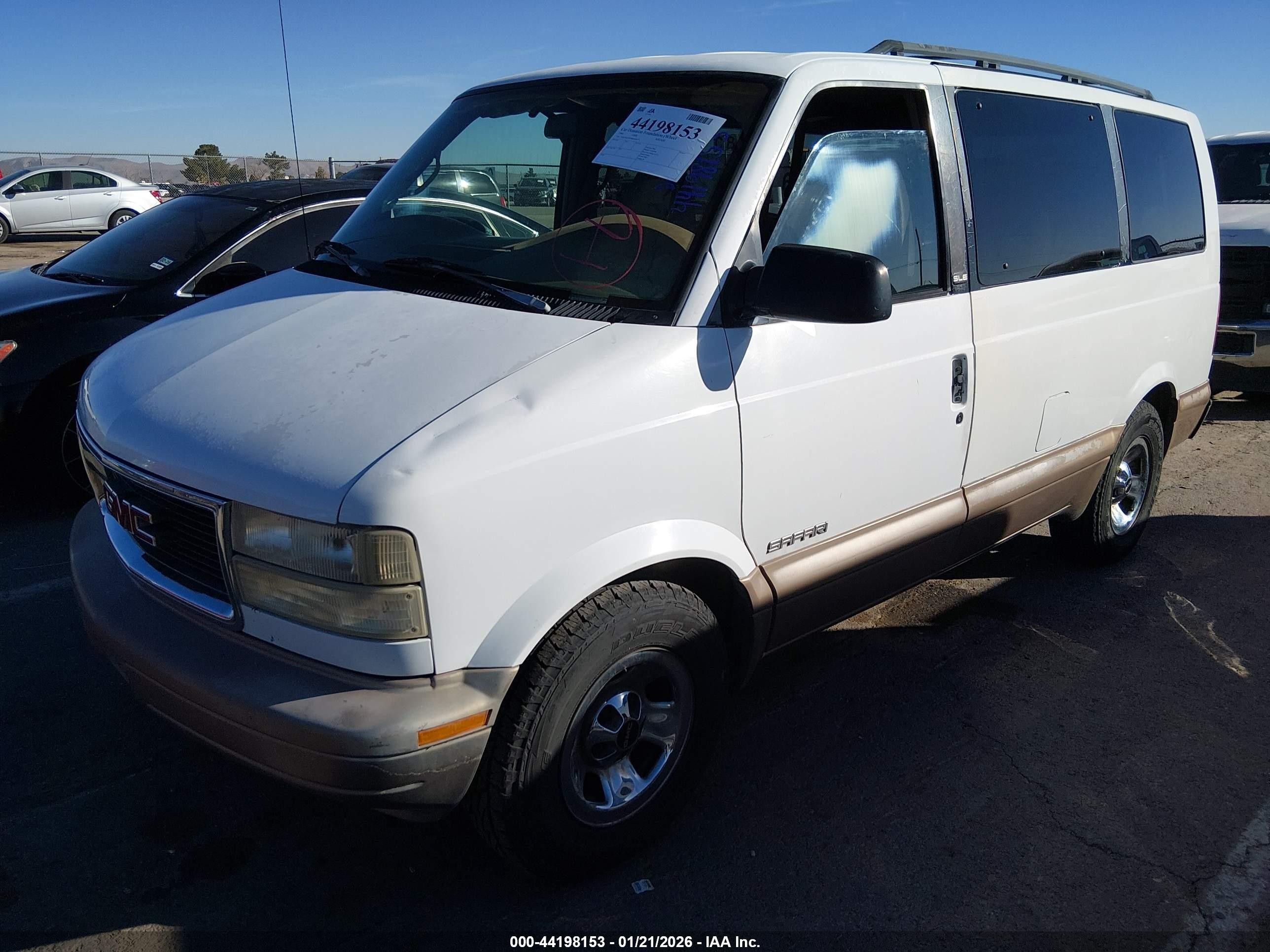 1998 Gmc Safari Sle White vin: 1GKDM19W9WB504213
