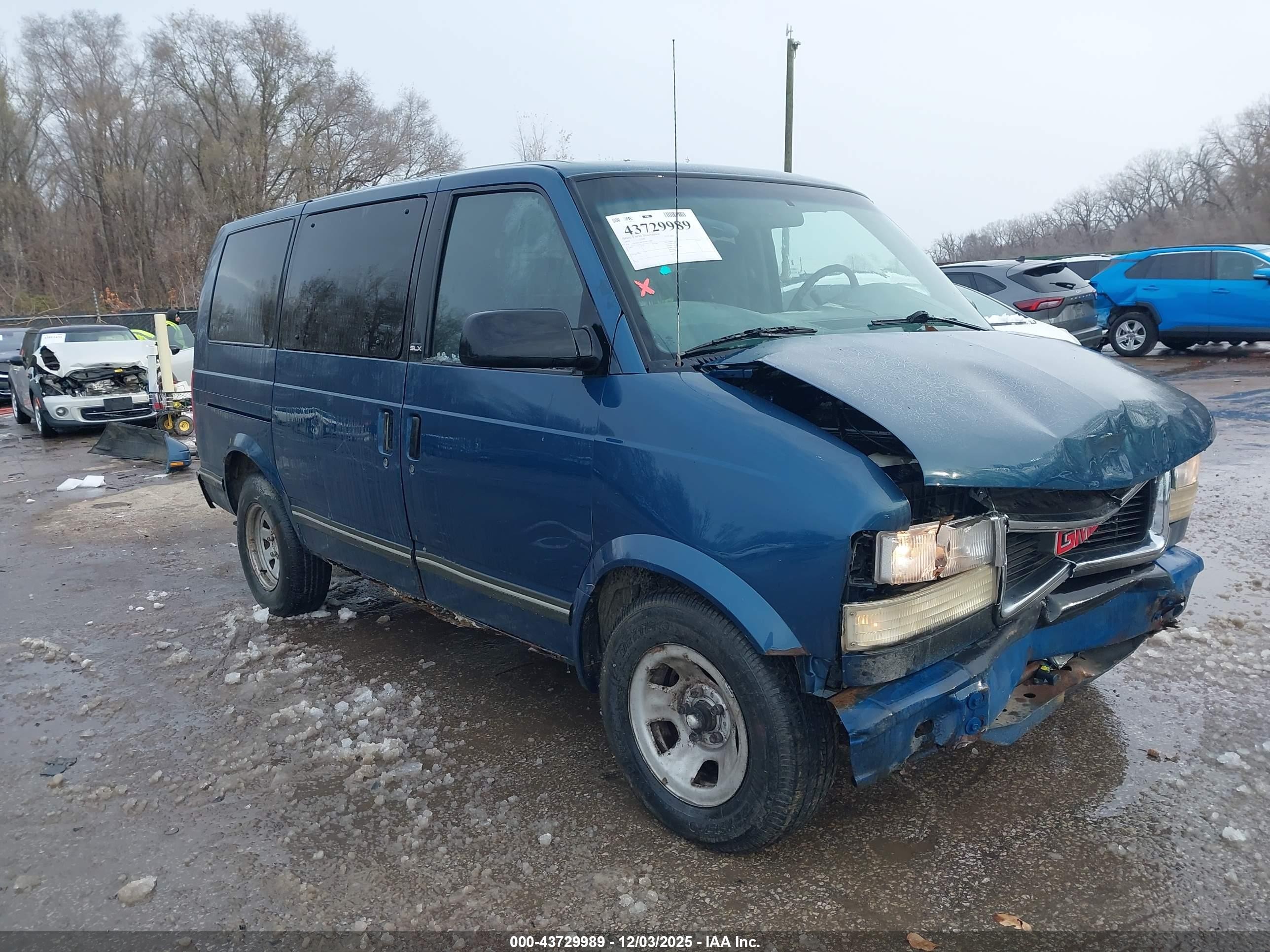 1998 Gmc Safari Sle Blue vin: 1GKDM19W9WB537468