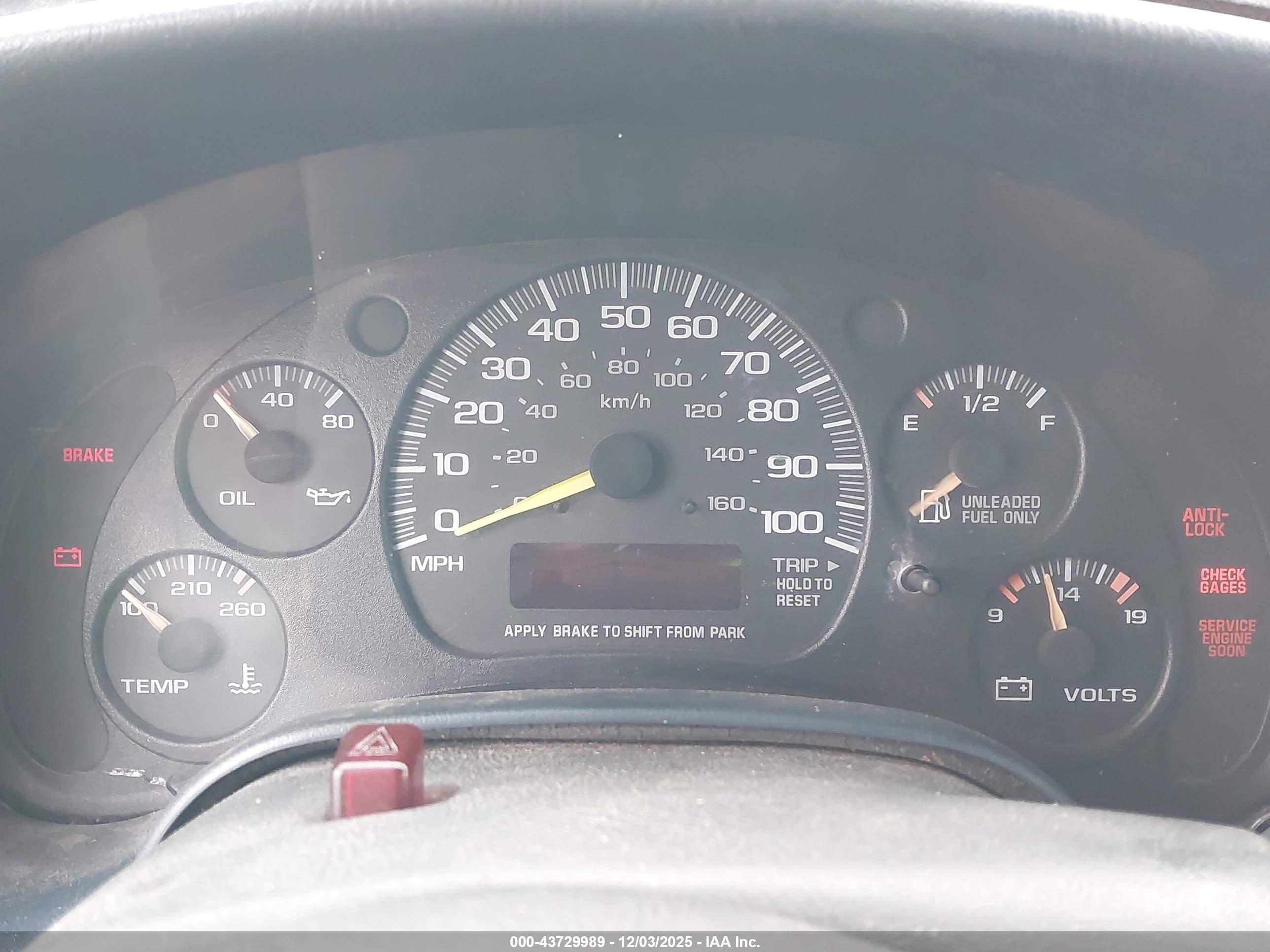1998 Gmc Safari Sle Blue vin: 1GKDM19W9WB537468