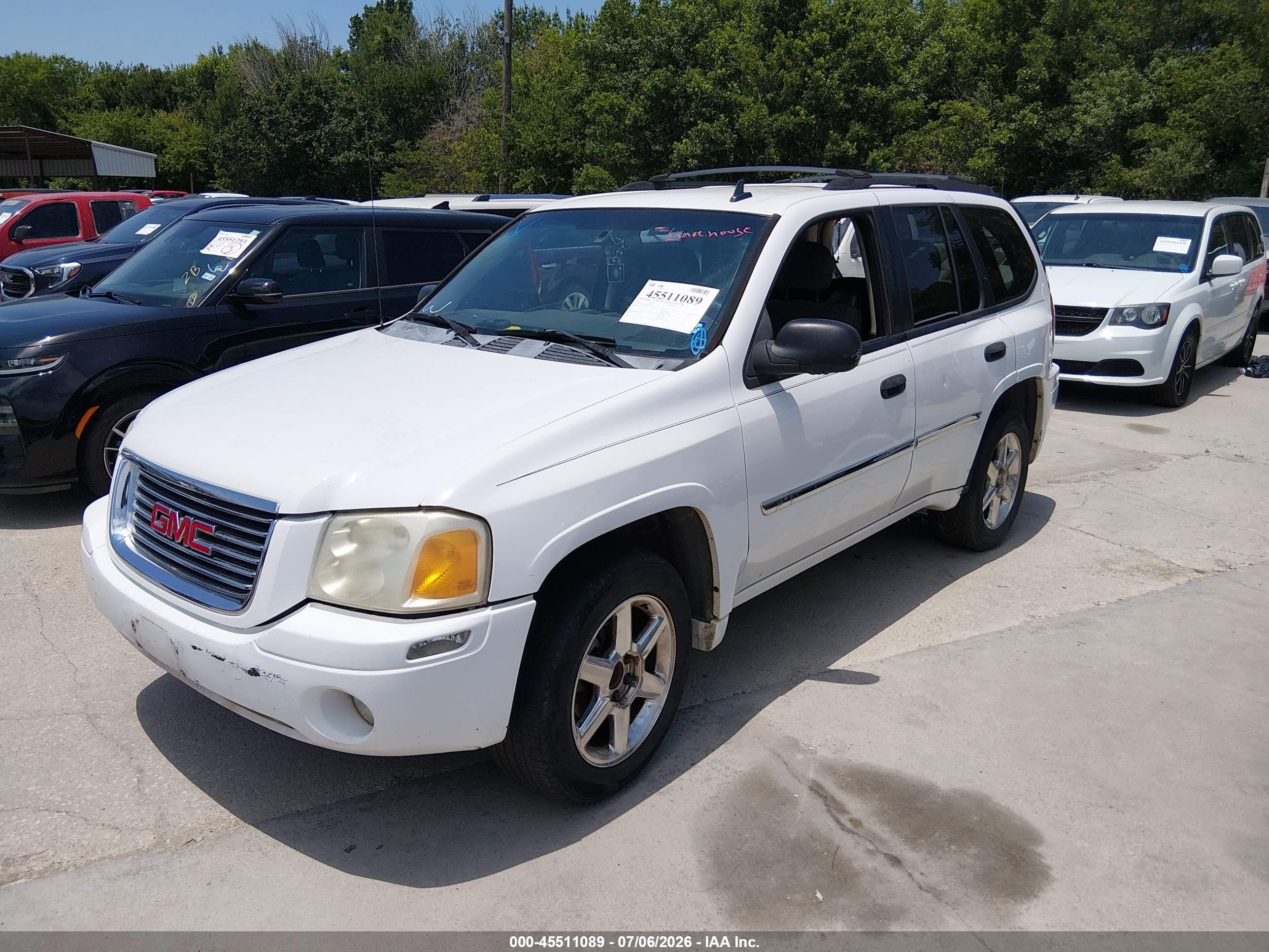 2007 Gmc Envoy Sle White vin: 1GKDS13S472152011